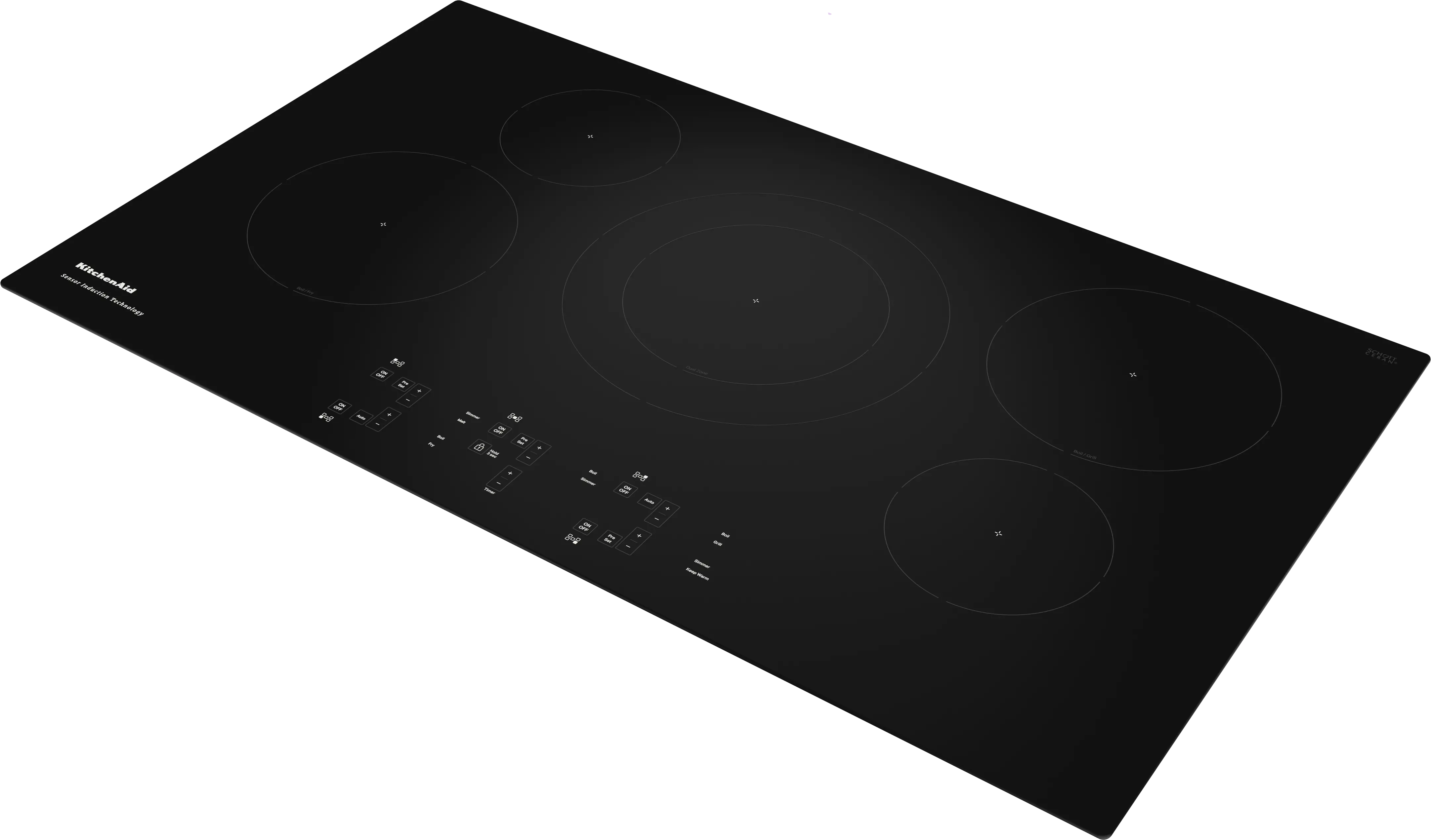 KCIG556JBL KitchenAid 36 Inch Induction Cooktop - Black-6