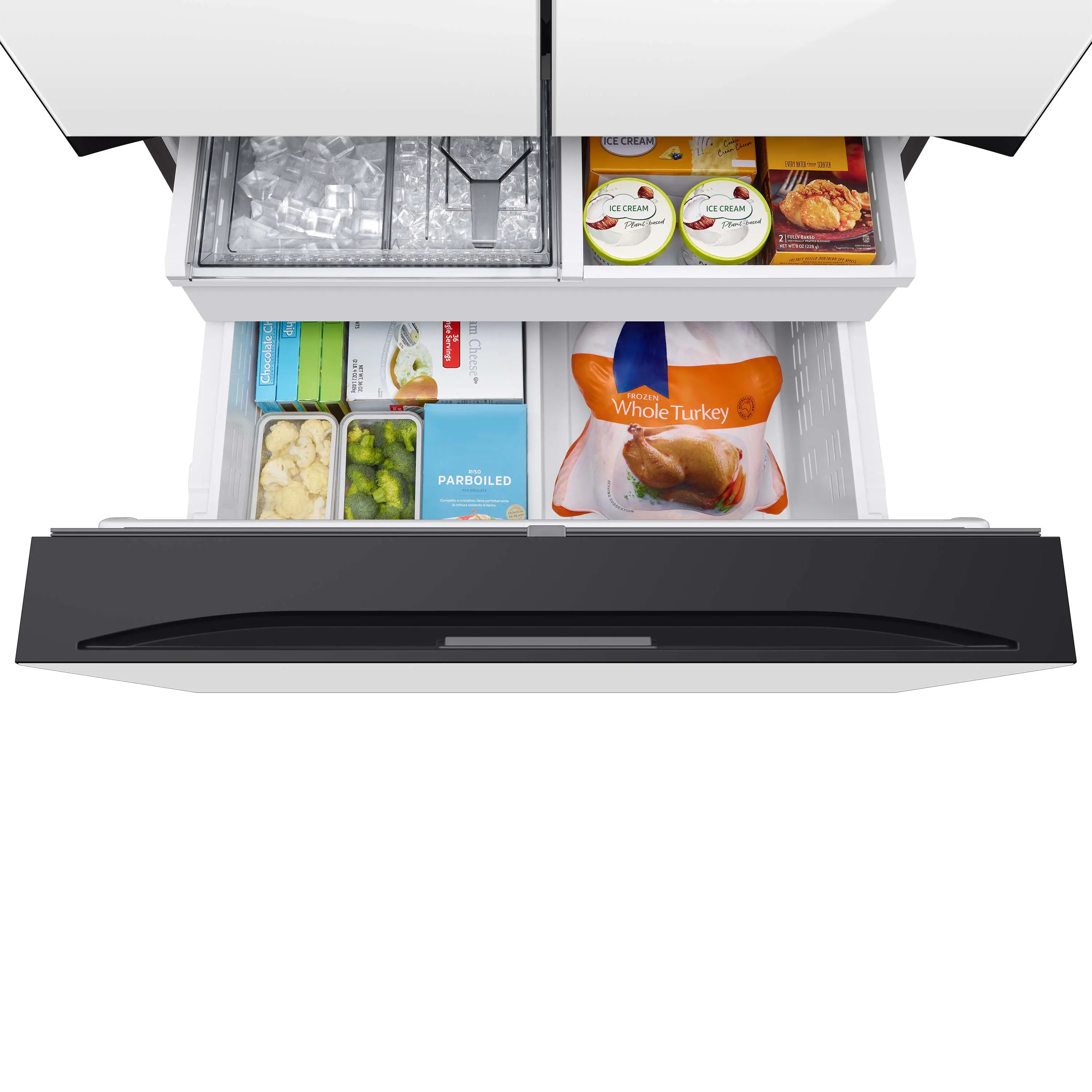 RF30BB620012 Samsung Bespoke 30 Cu Ft French Door Refrigerator - White Glass-11