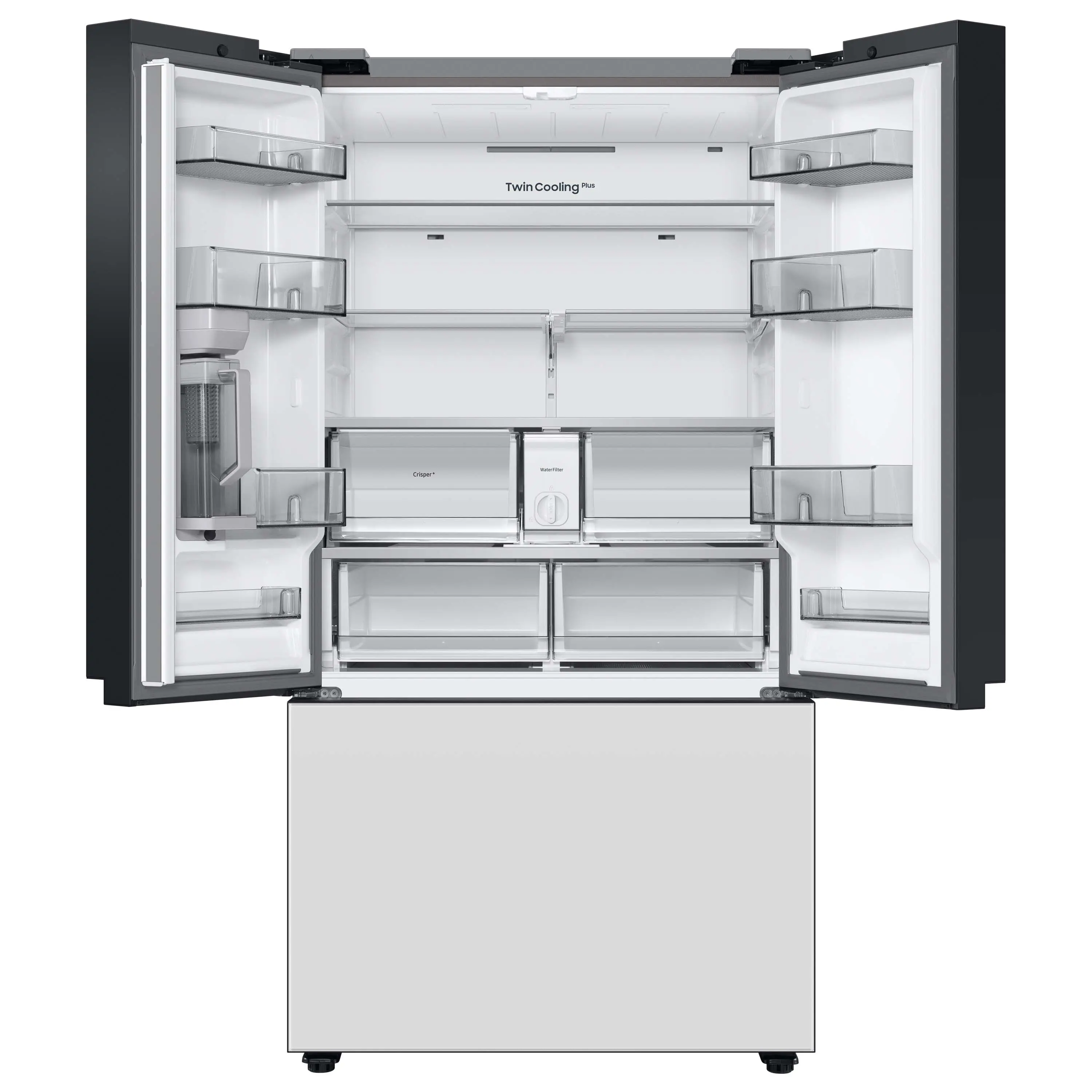 RF30BB620012 Samsung Bespoke 30 Cu Ft French Door Refrigerator - White Glass-3