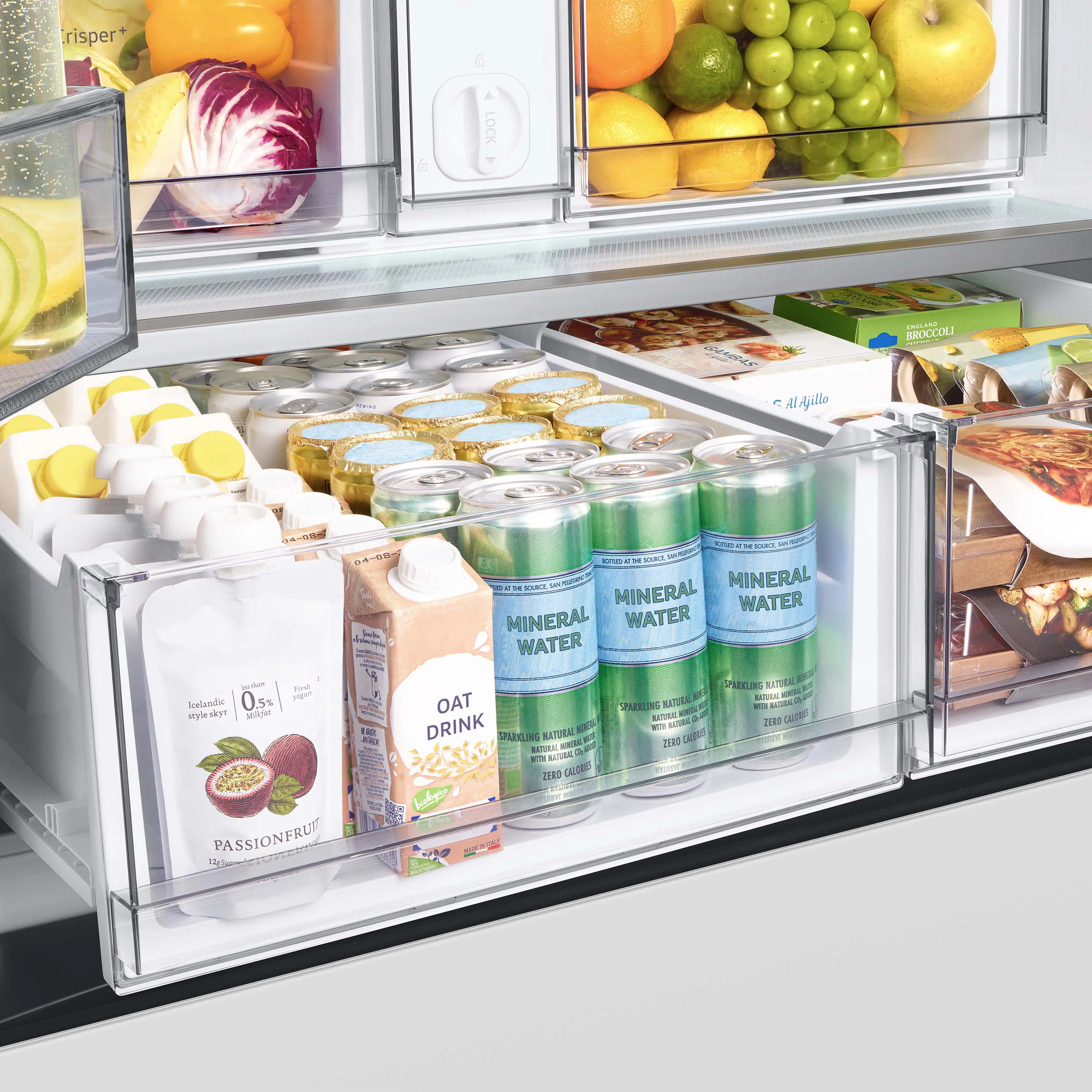 RF30BB620012 Samsung Bespoke 30 Cu Ft French Door Refrigerator - White Glass-8