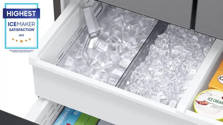RF30BB620012 Samsung Bespoke 30 Cu Ft French Door Refrigerator - White Glass-9