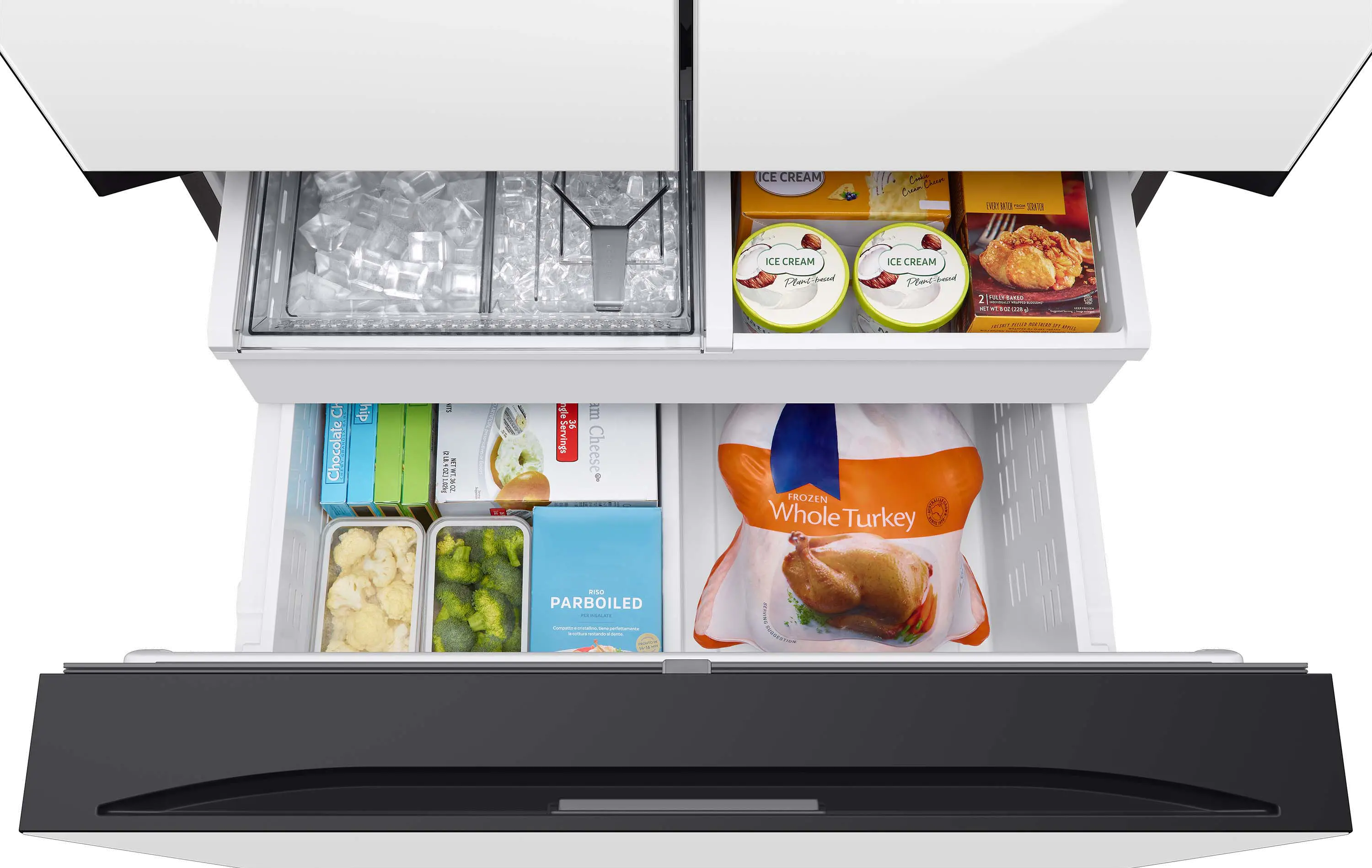 RF30BB620012 Samsung Bespoke 30 cu ft French Door Refrigerator - White Glass-9