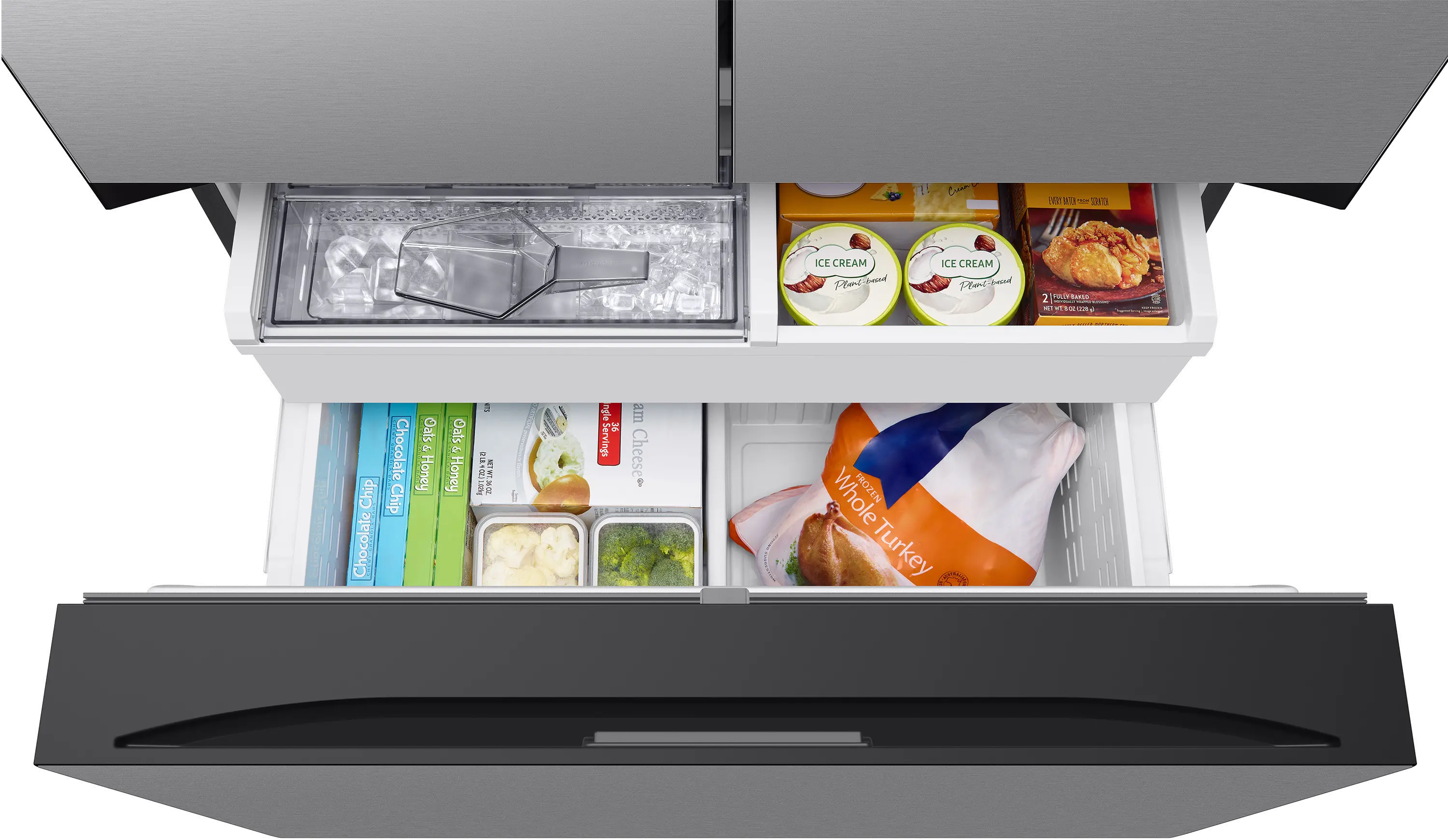 RF24BB6200QL Samsung Bespoke 24 cu ft French Door Refrigerator - Counter Depth Stainless Steel-8