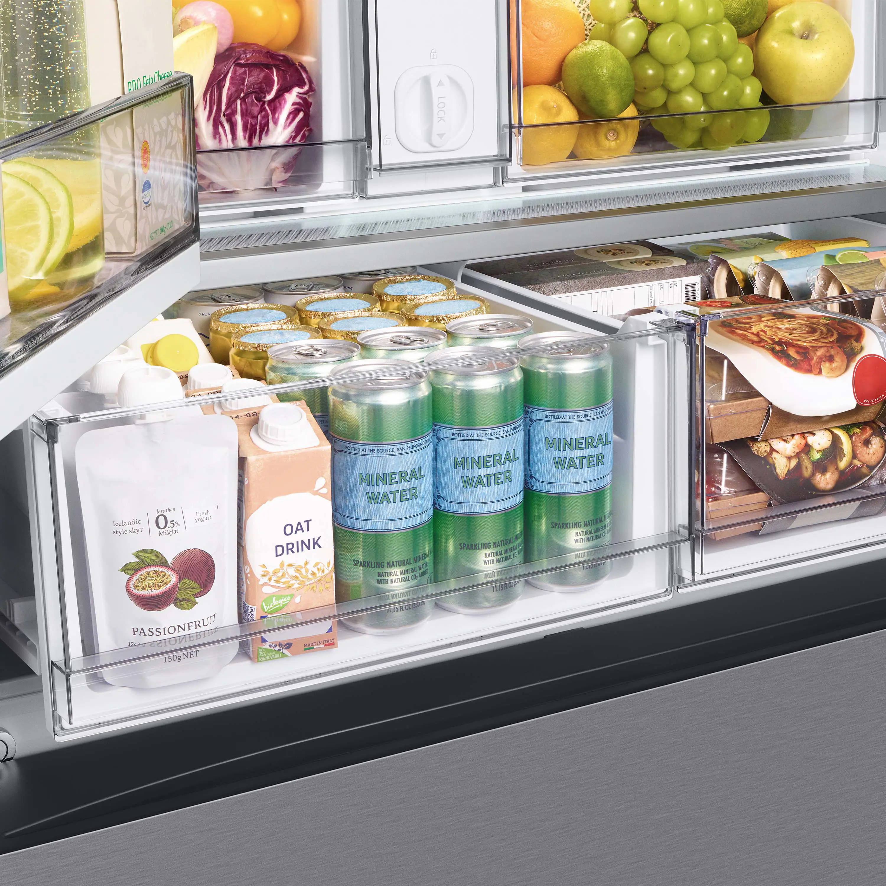 RF24BB6600QL Samsung Bespoke 24 cu ft French Door Refrigerator - Counter Depth Stainless Steel-8