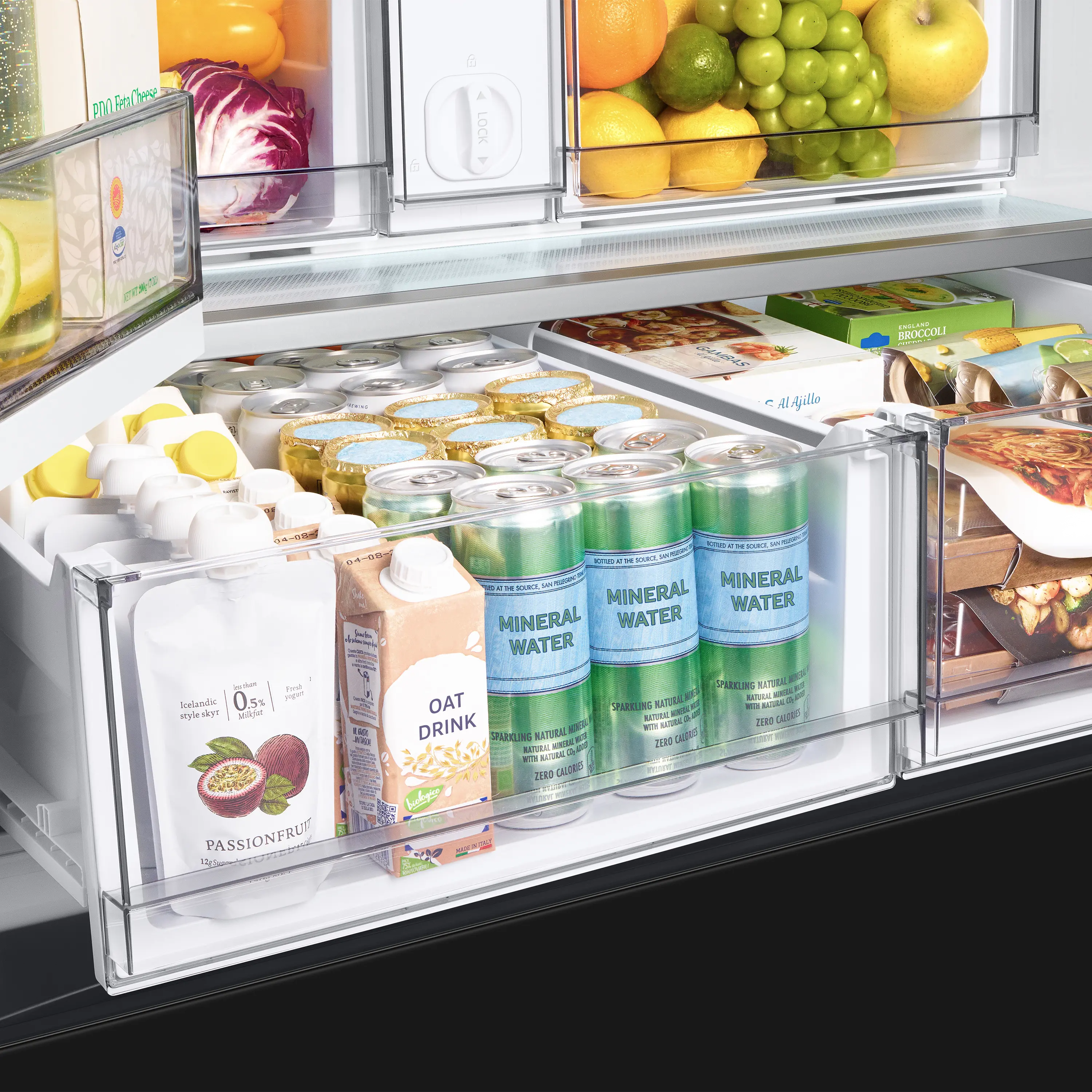 RF30BB6900AC Samsung Bespoke 30 cu ft French Door Refrigerator - Charcoal Glass-10