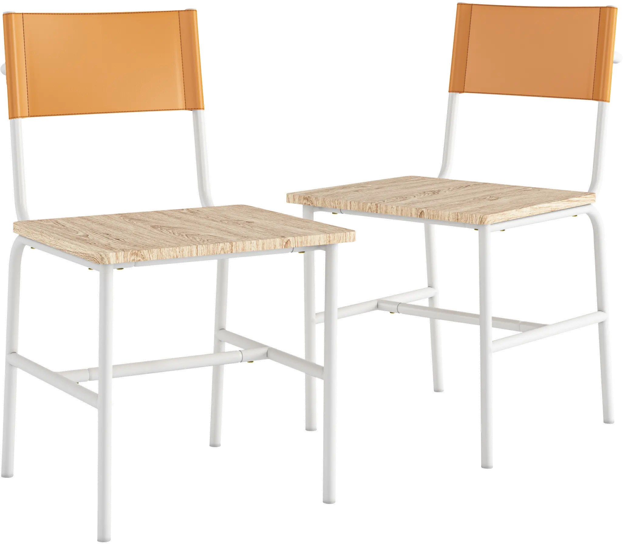 Director White Metal Dining Room Chair (Set of 2)-1