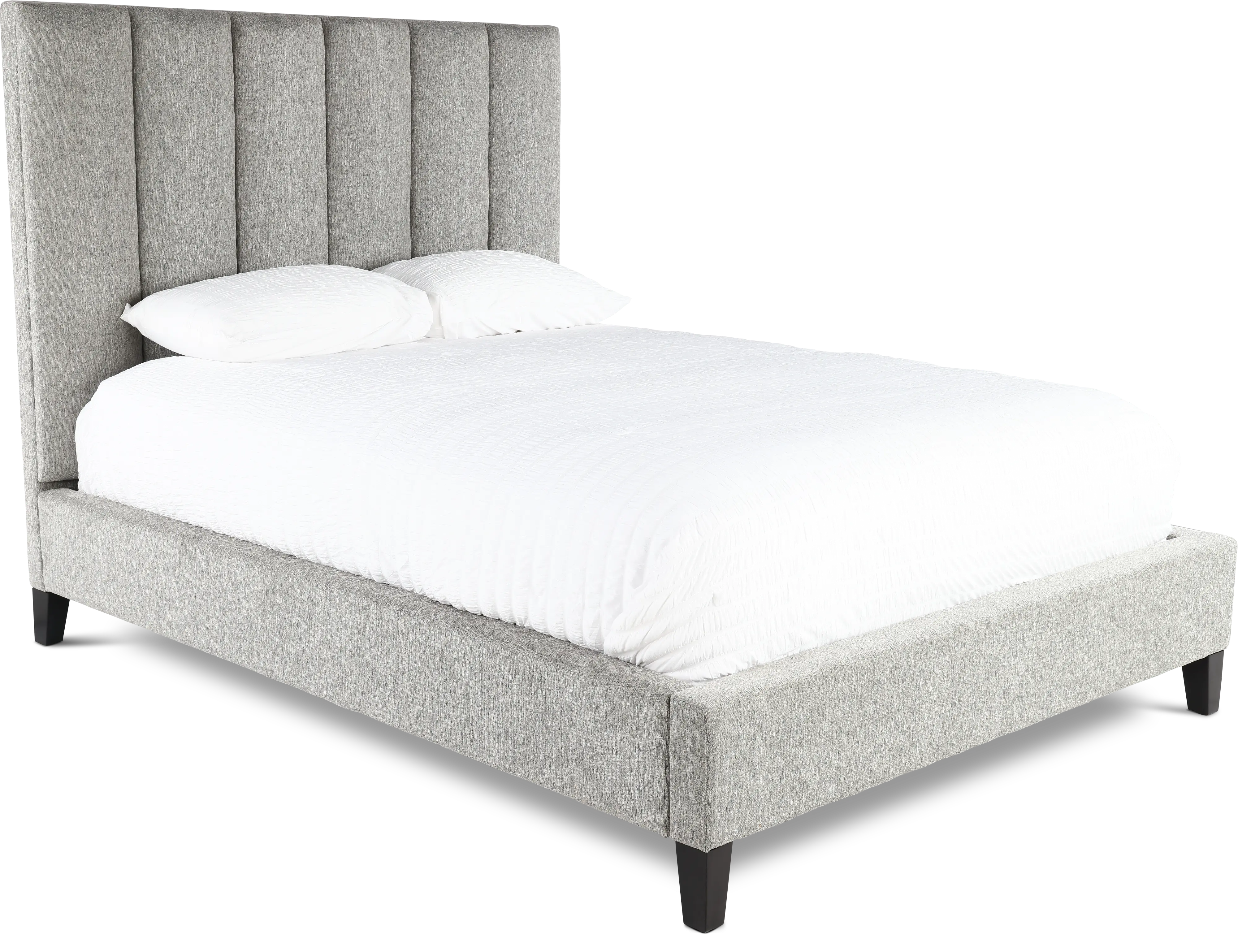 Avery Gray Queen Upholstered Bed-1