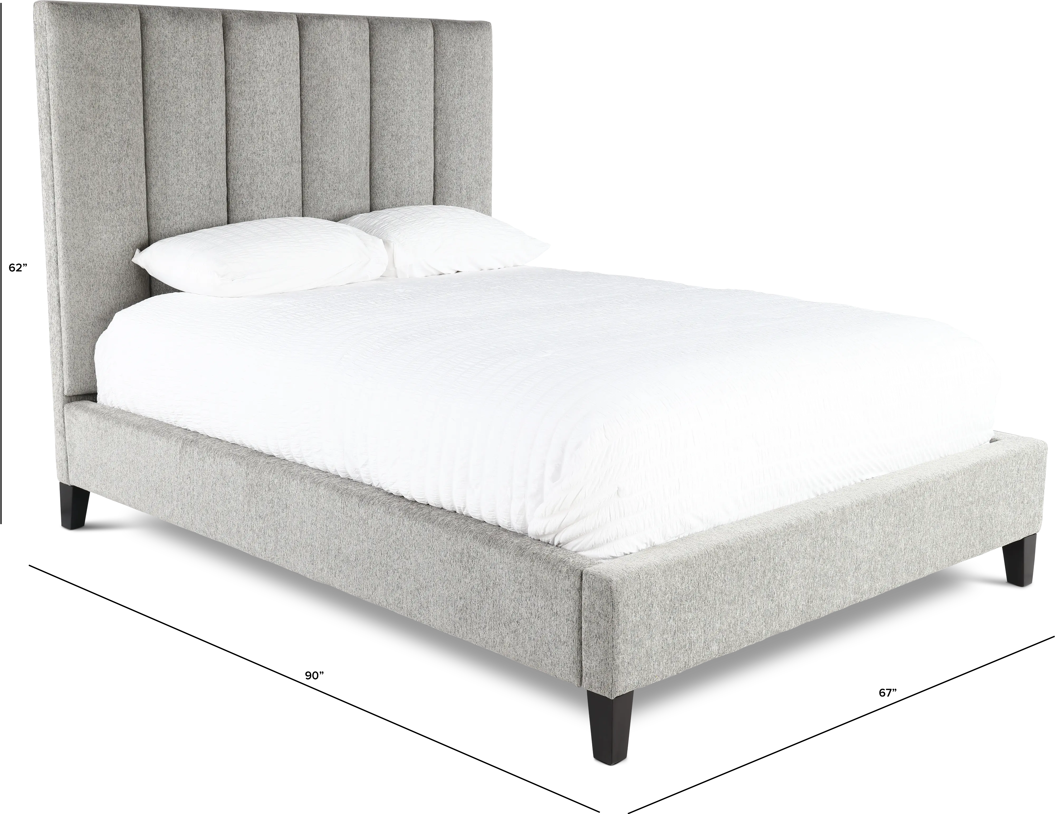 Avery Gray Queen Upholstered Bed-4