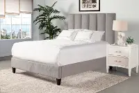 Avery Gray King Upholstered Bed