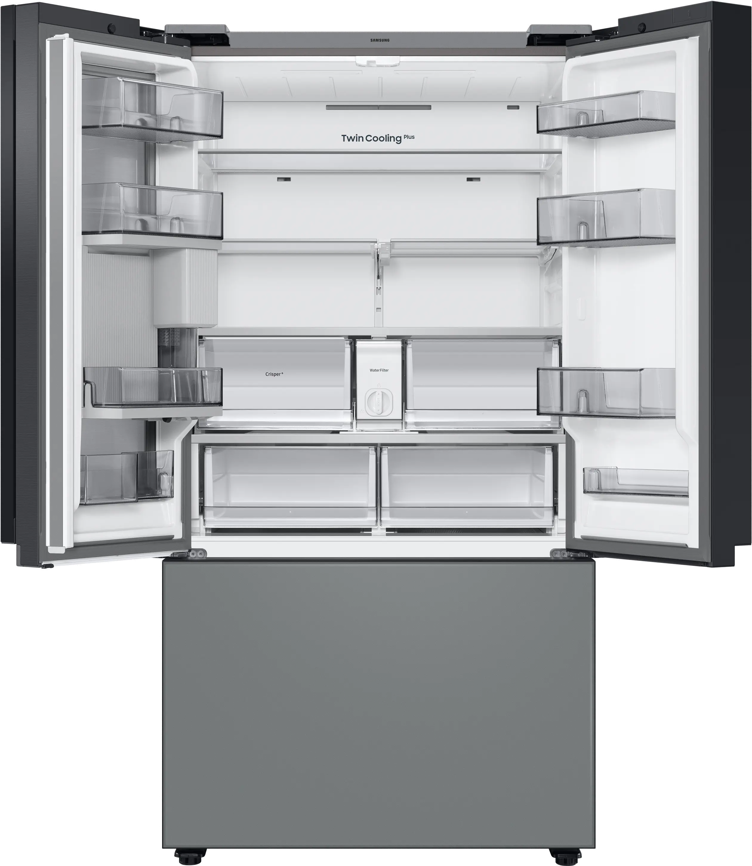 RF30BB69006M Samsung Bespoke 30 cu ft French Door Refrigerator - White/Gray Glass-4