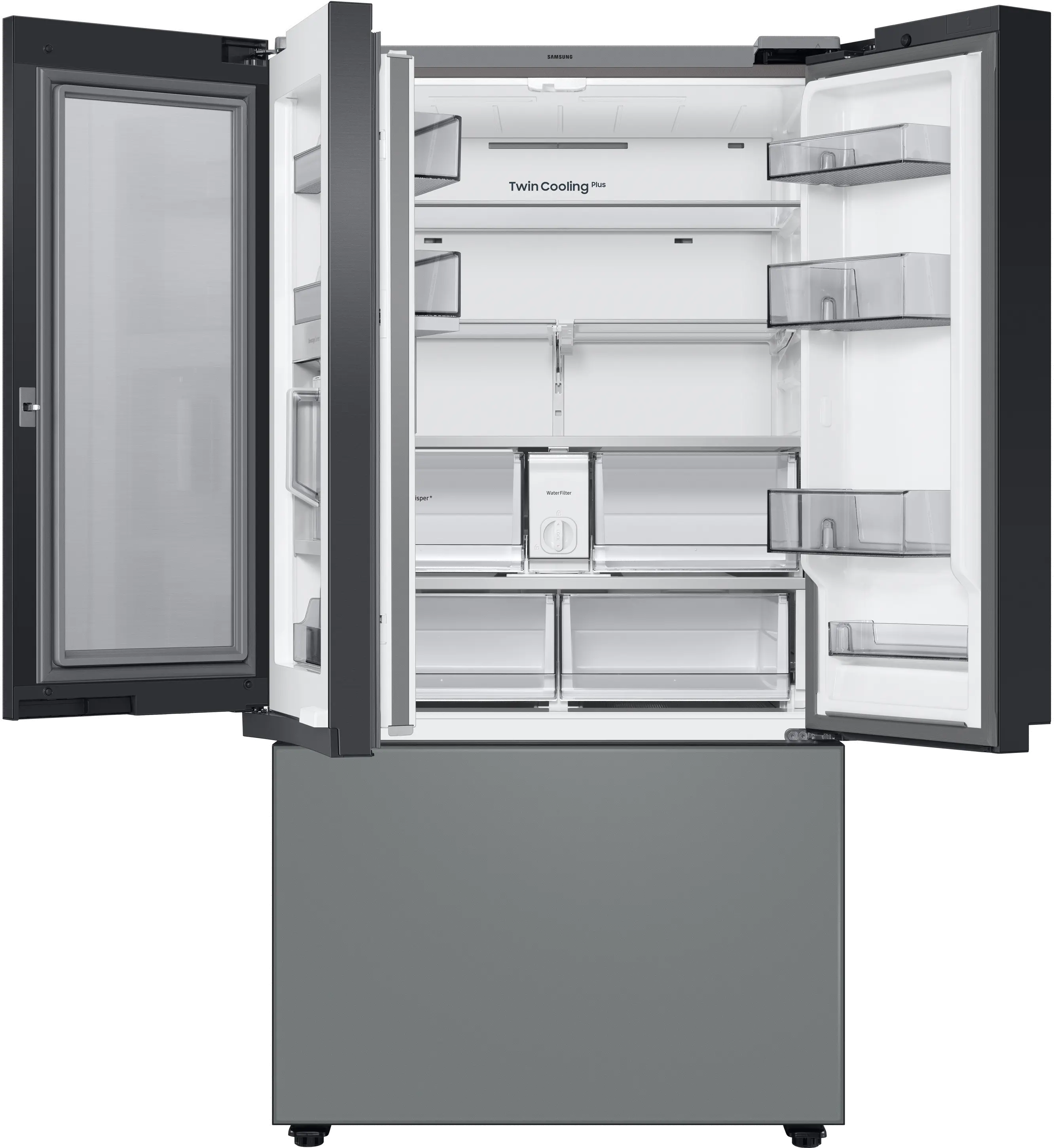 RF30BB69006M Samsung Bespoke 30 cu ft French Door Refrigerator - White/Gray Glass-5