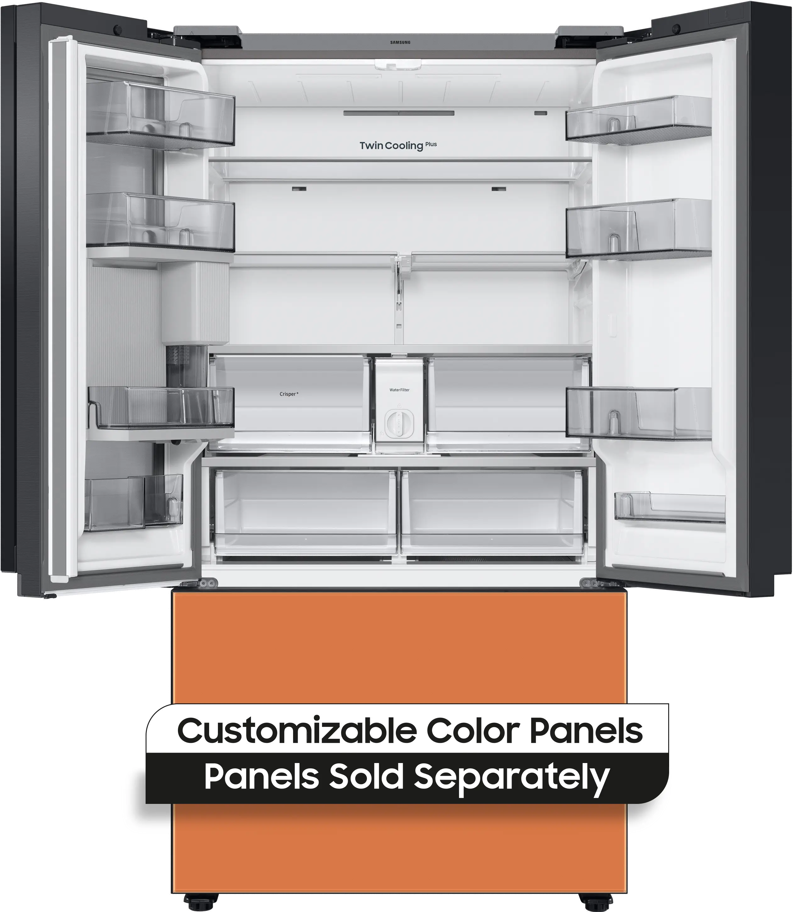 RF24BB6900AC Samsung Bespoke 24 cu ft French Door Refrigerator - Counter Depth Panel Ready-3