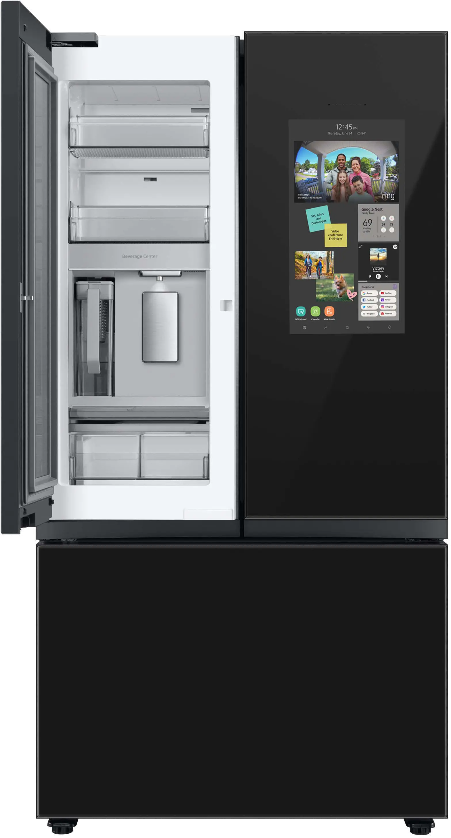 RF24BB6900AC Samsung Bespoke 24 cu ft French Door Refrigerator - Counter Depth Panel Ready-2
