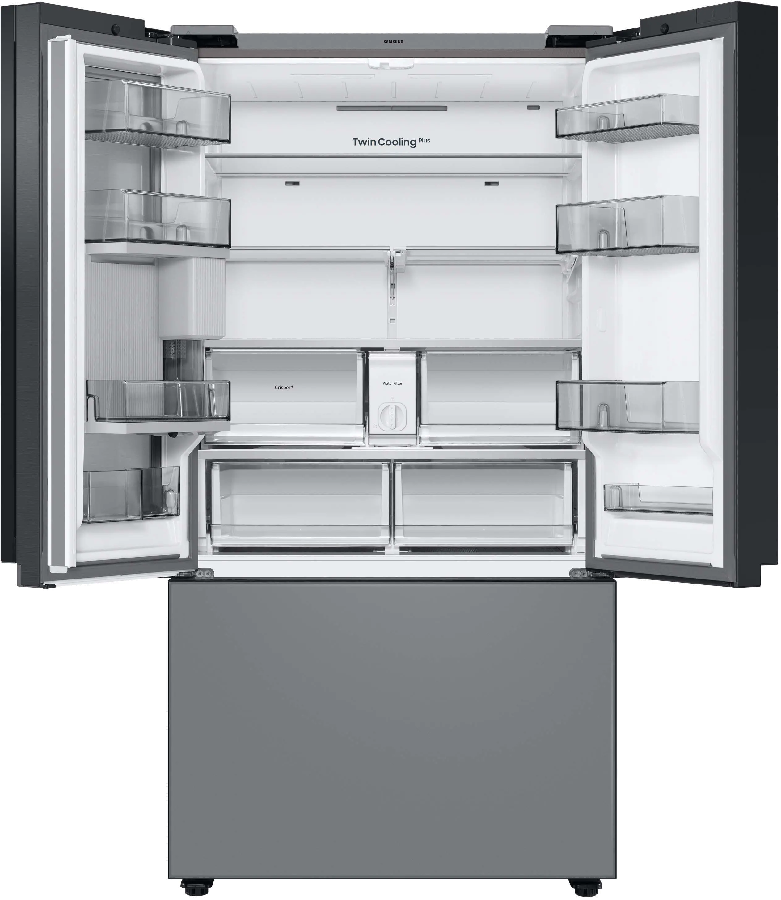 RF24BB69006M Samsung Bespoke 24 cu ft French Door Refrigerator - Counter Depth Gray & White Glass-4