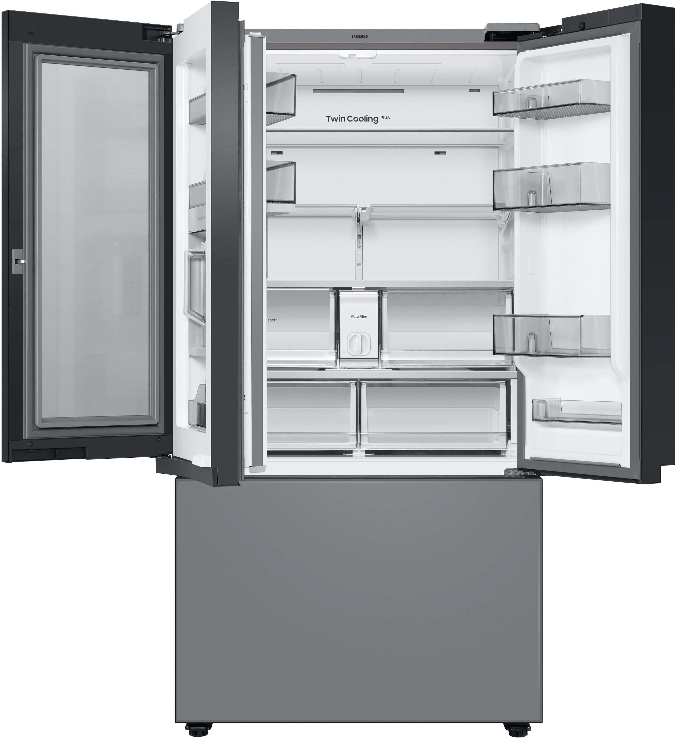 RF24BB69006M Samsung Bespoke 24 cu ft French Door Refrigerator - Counter Depth Gray & White Glass-5
