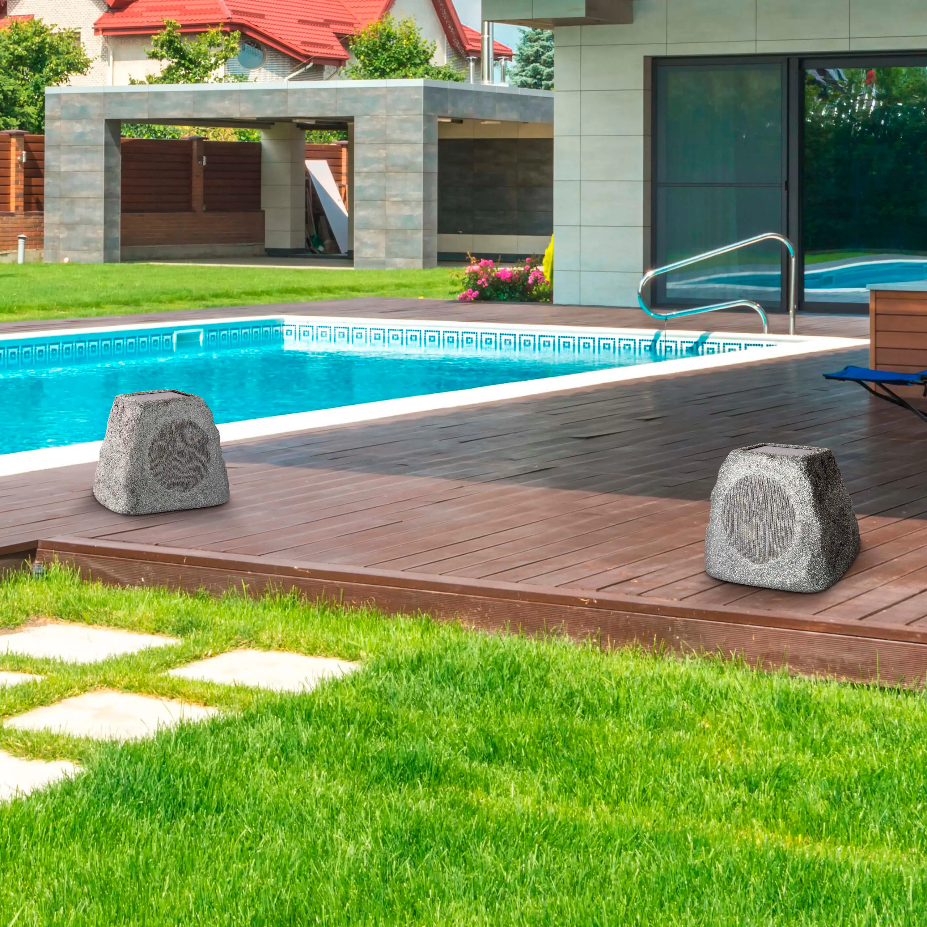 ION-ISP75C/SOLAR-RK Solar Sounds Solar Rechargeable Outdoor Bluetooth Speaker with Multi-Sync - Gray-5