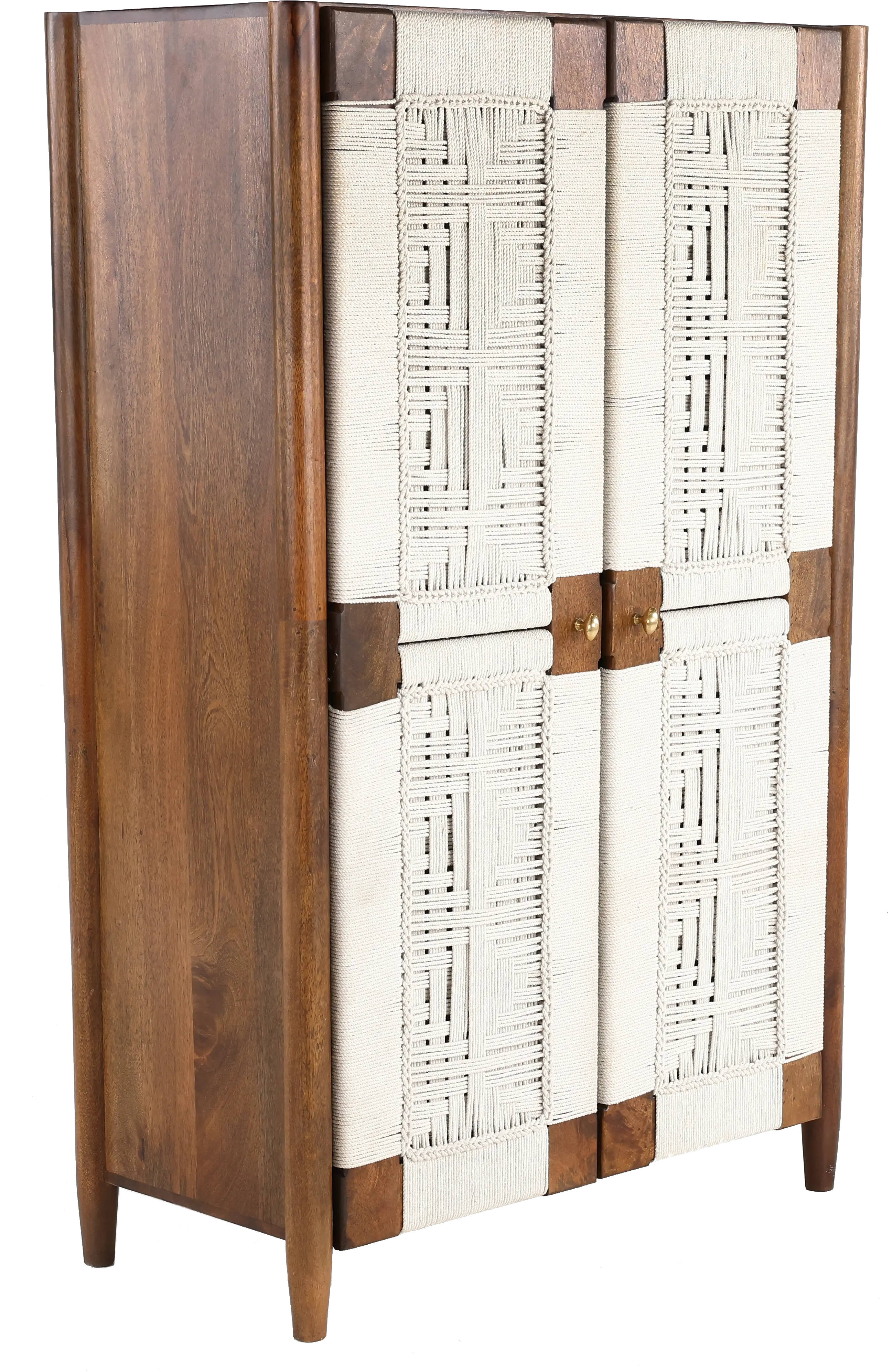 Taffyta Off-White and Brown Tall Cabinet-4