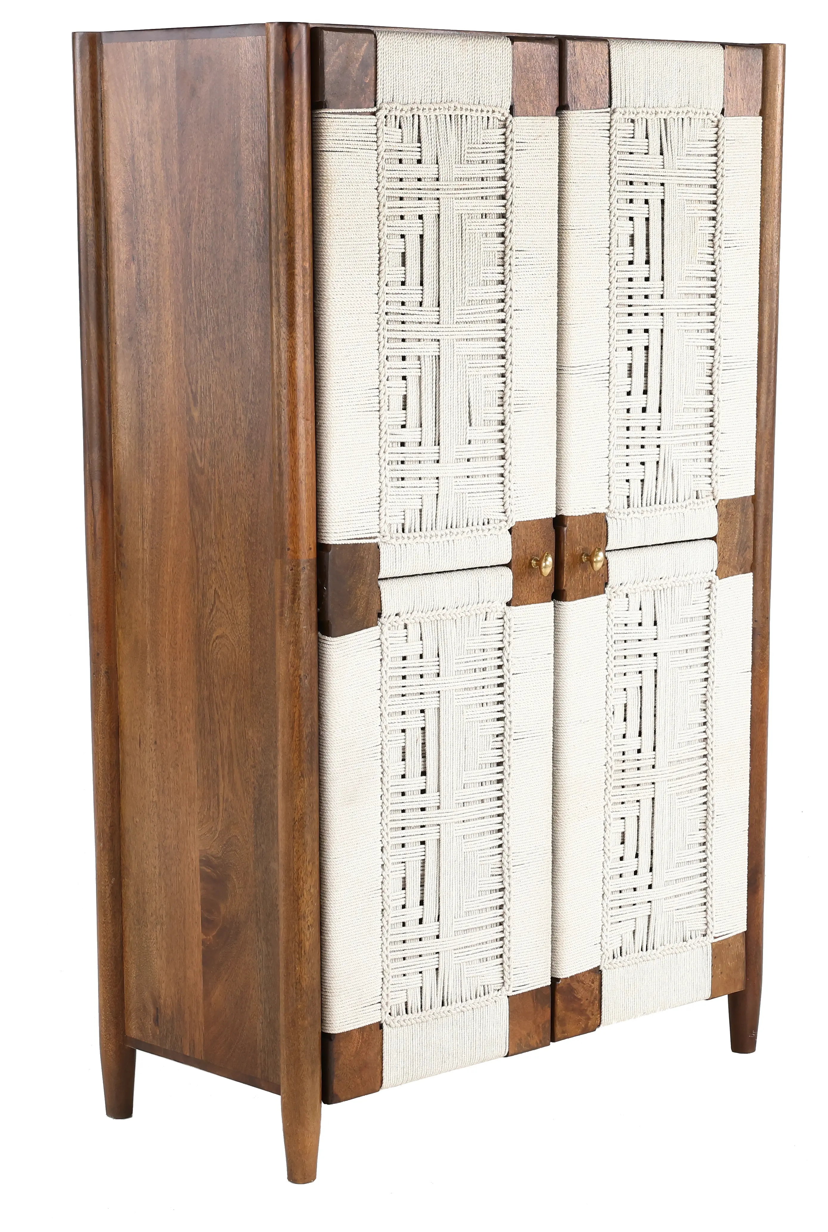 Taffyta Off-White and Brown Tall Cabinet-4