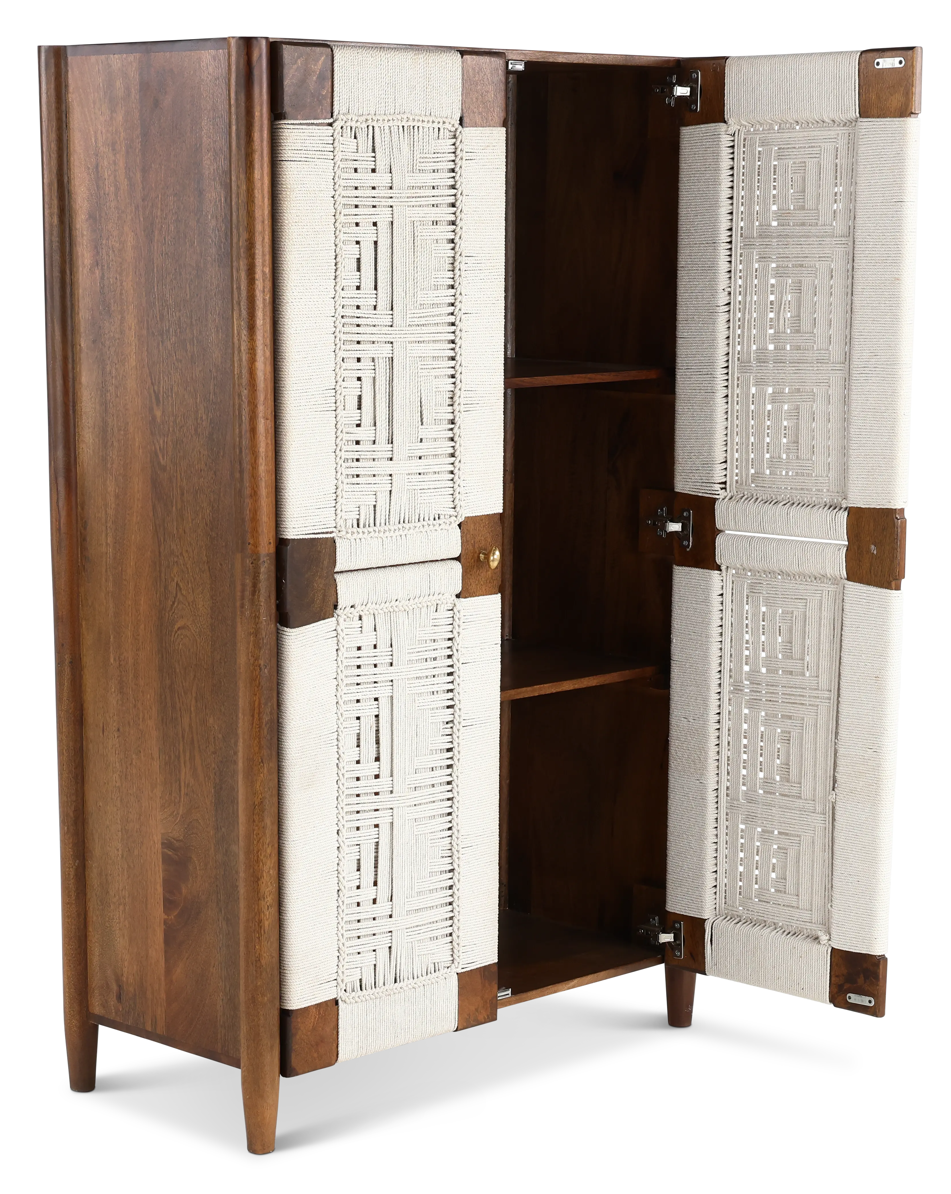 Taffyta Off-White and Brown Tall Cabinet-5