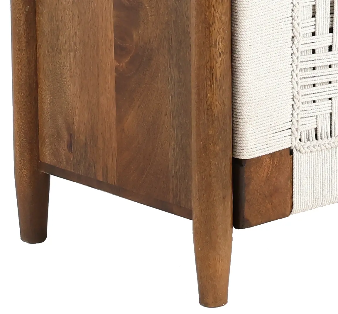 Taffyta Off-White and Brown Tall Cabinet-2