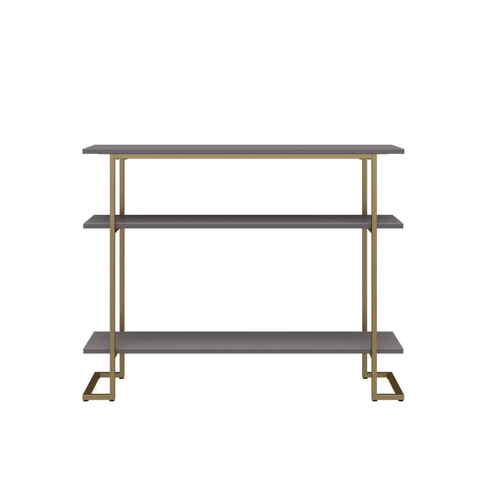 Serenity Gray and Gold Sofa Table