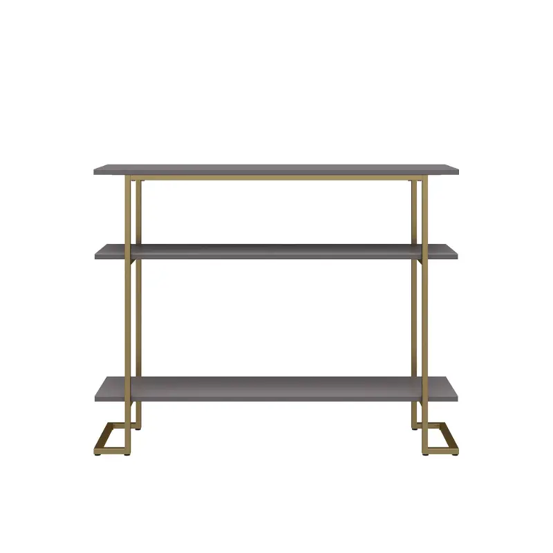 Serenity Gray and Gold Sofa Table