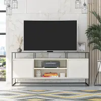 Camley White 54  TV Stand