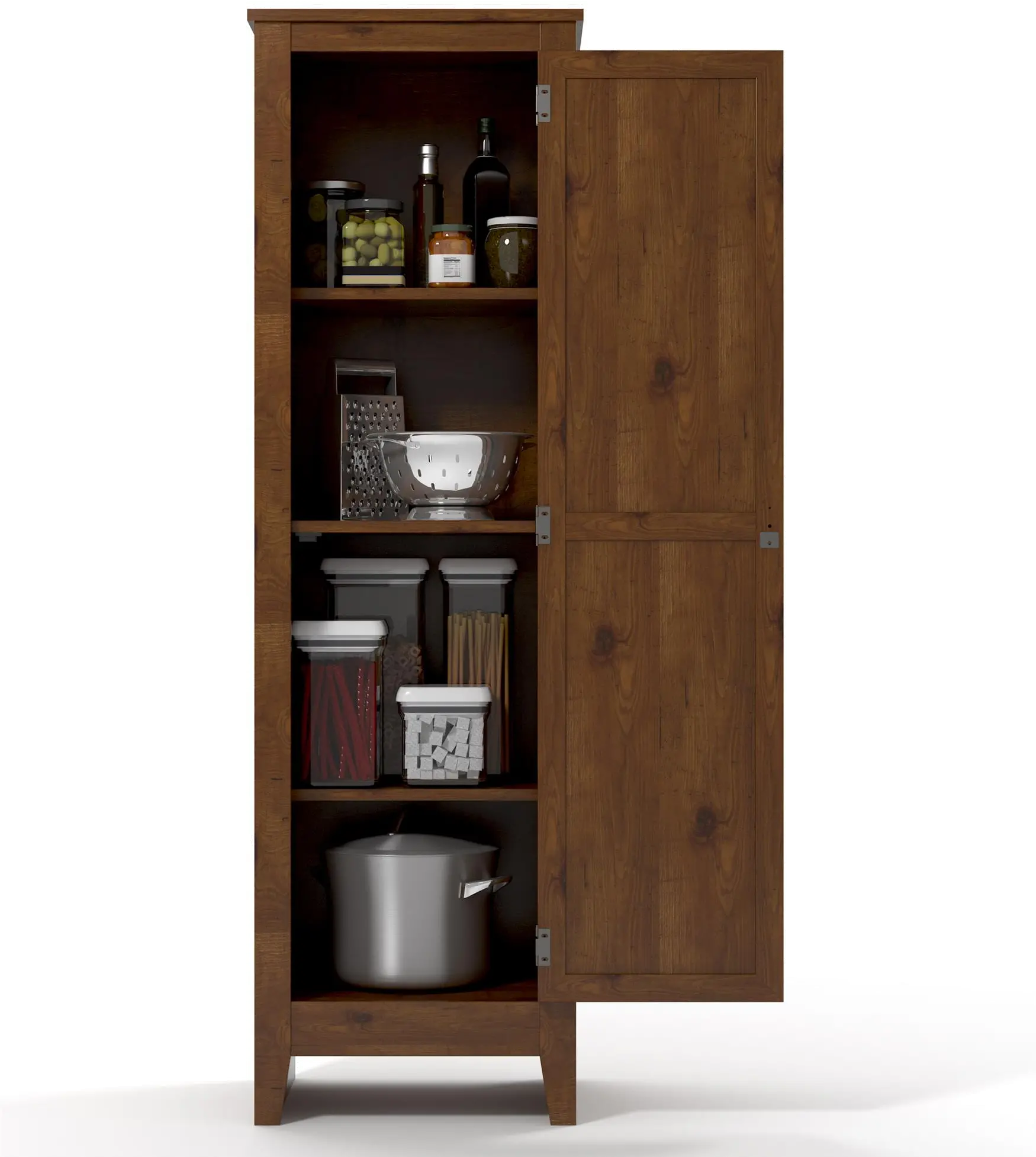 Milford Pine Single Door Storage Pantry-4