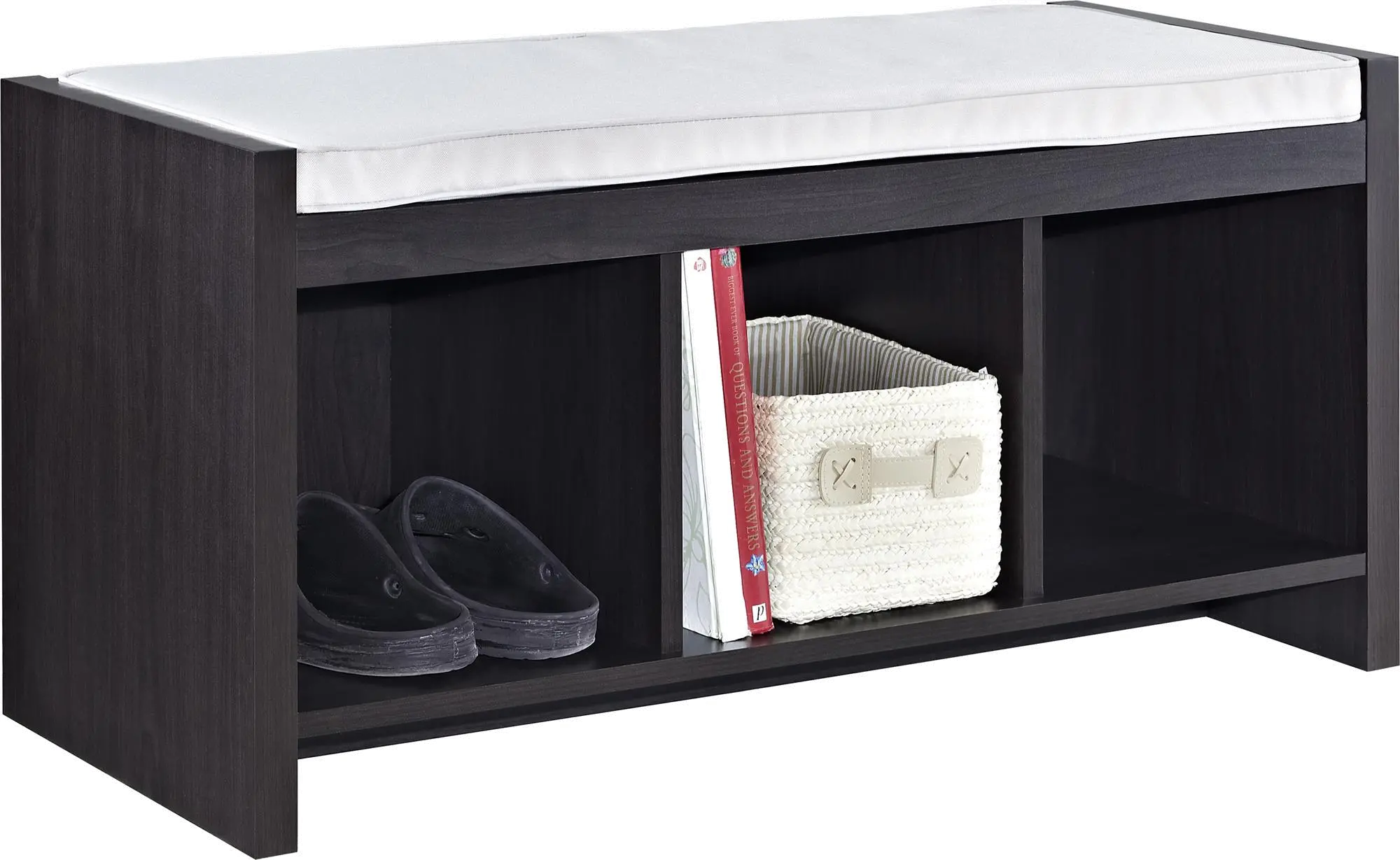 Penelope Espresso Entryway Storage Bench-1