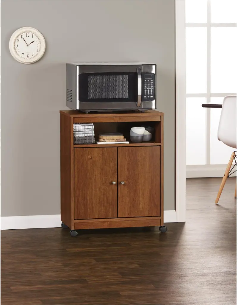 Landry Dark Brown Microwave Cart