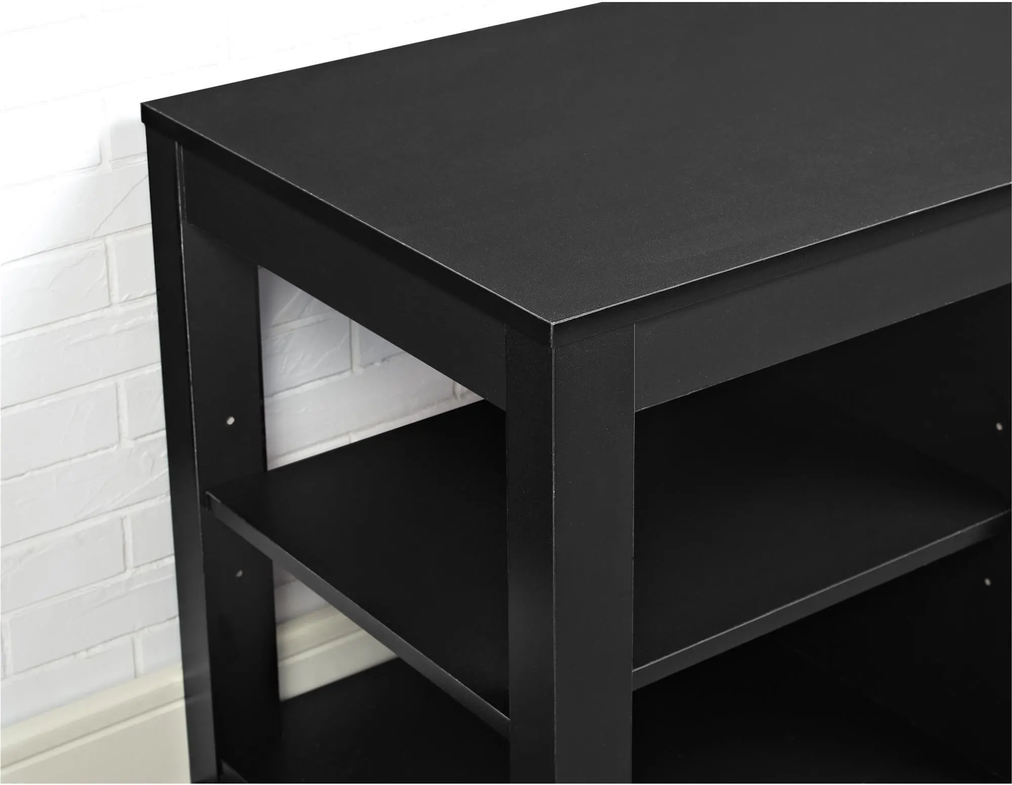 Parsons Black 60  Electric Fireplace TV Stand-3