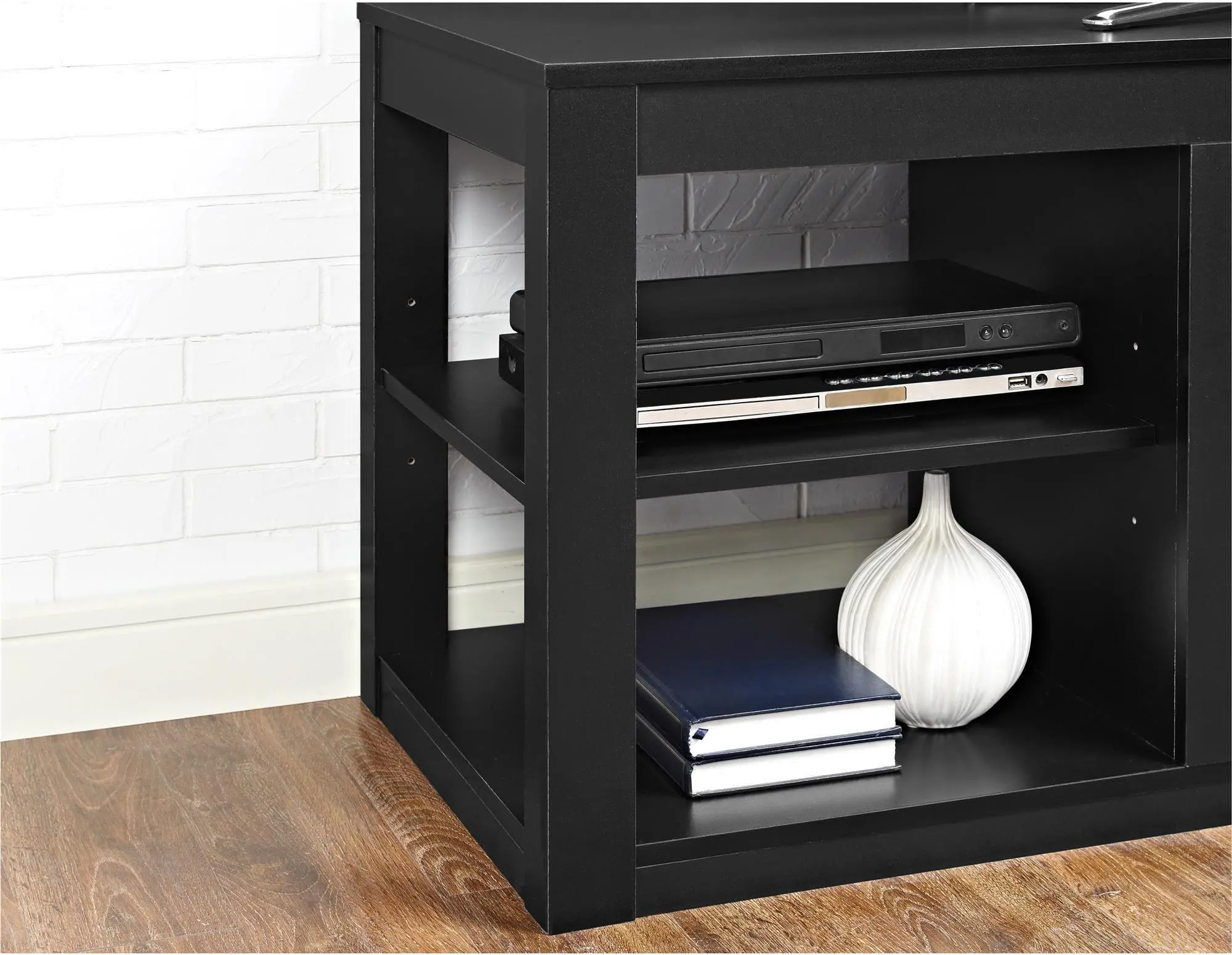 Parsons Black 60  Electric Fireplace TV Stand-4