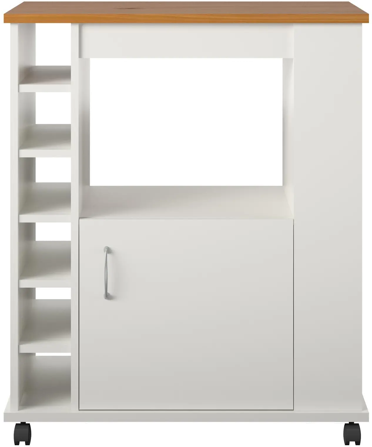 Williams White Kitchen Cart-1