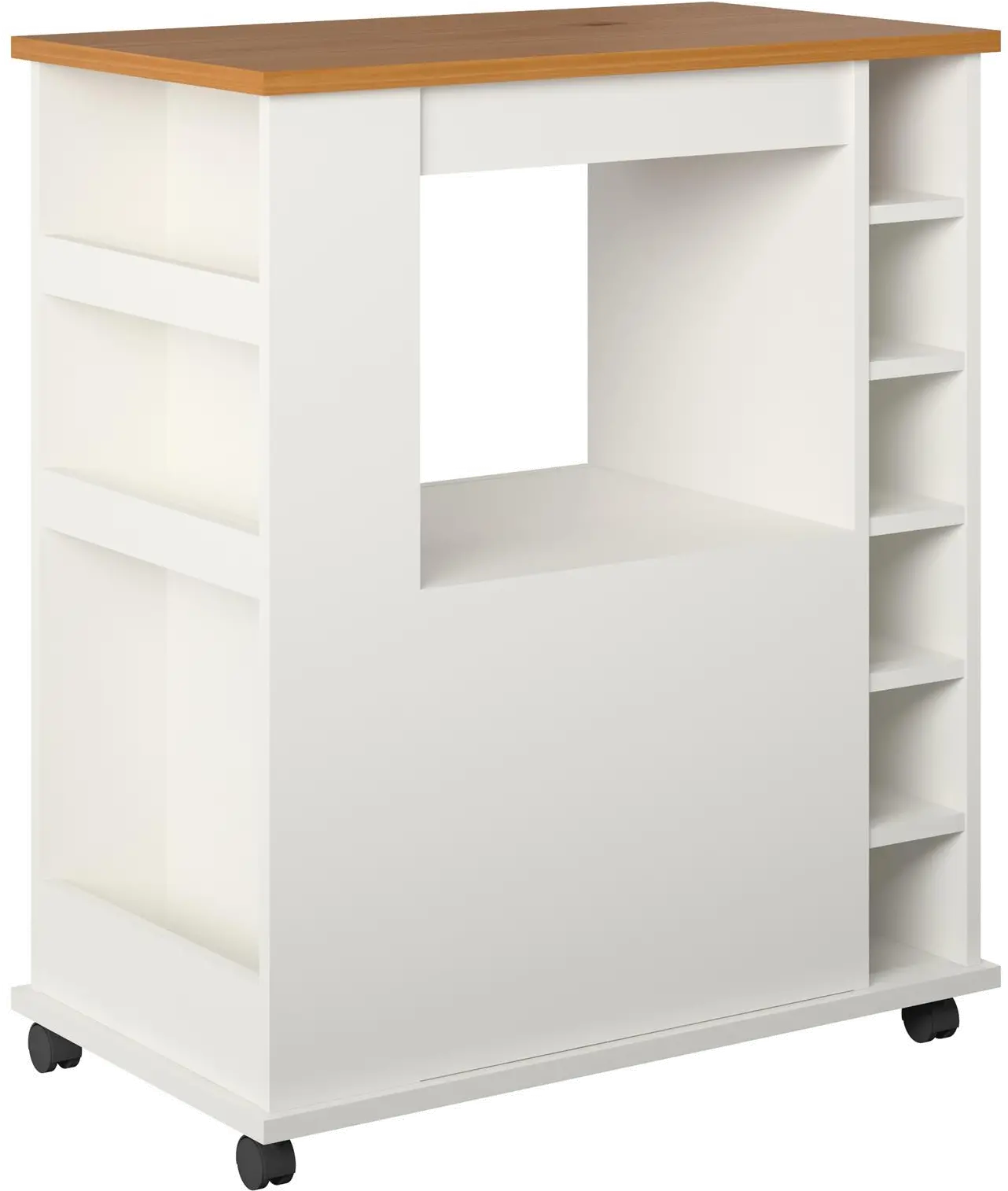 Williams White Kitchen Cart-4