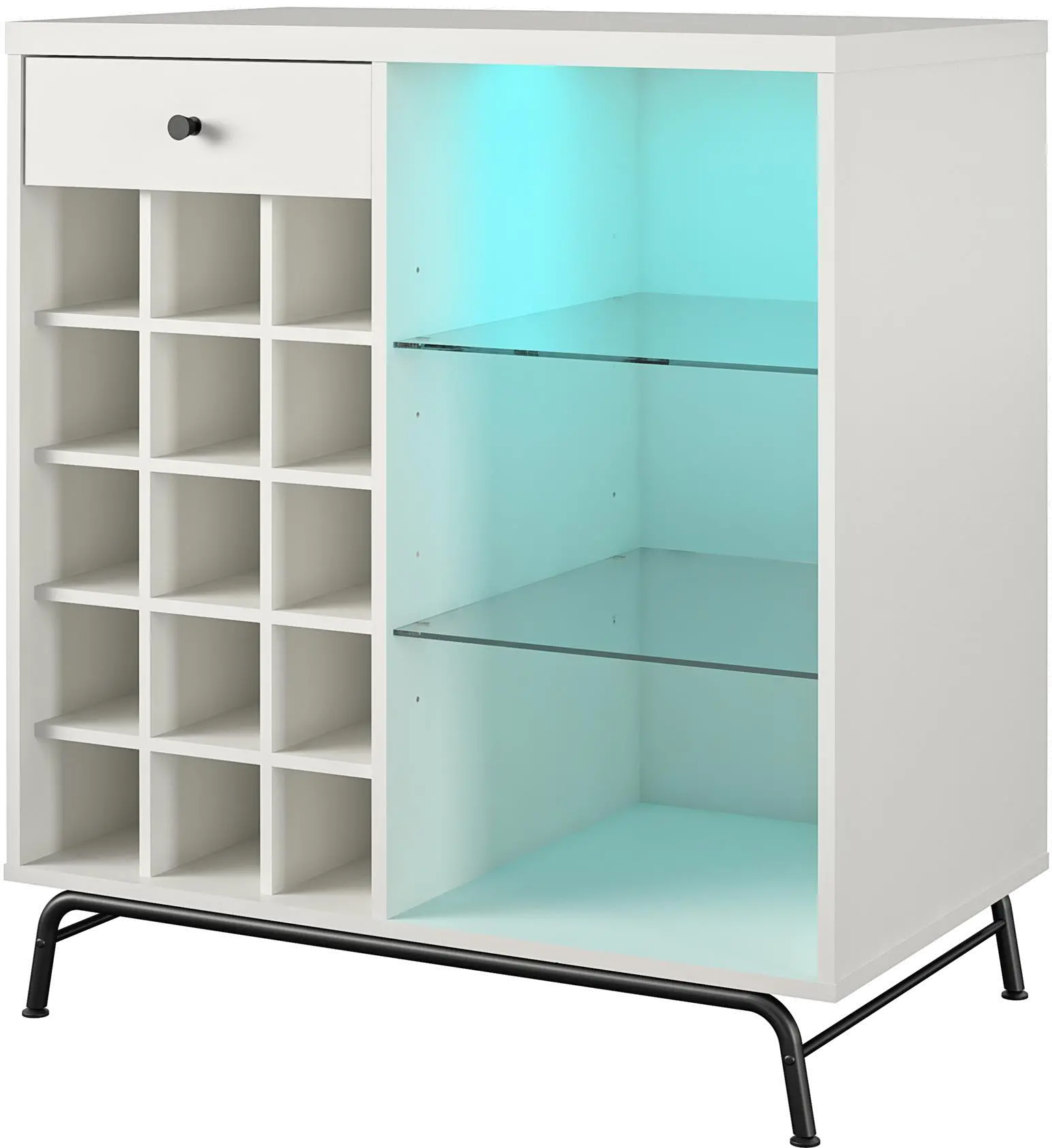 Melbourne White Bar Cabinet-1