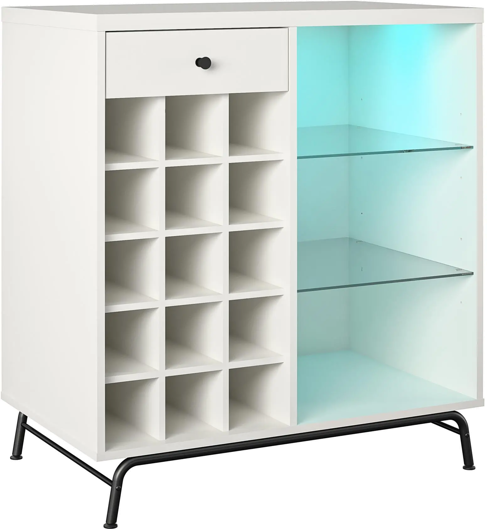Melbourne White Bar Cabinet-5