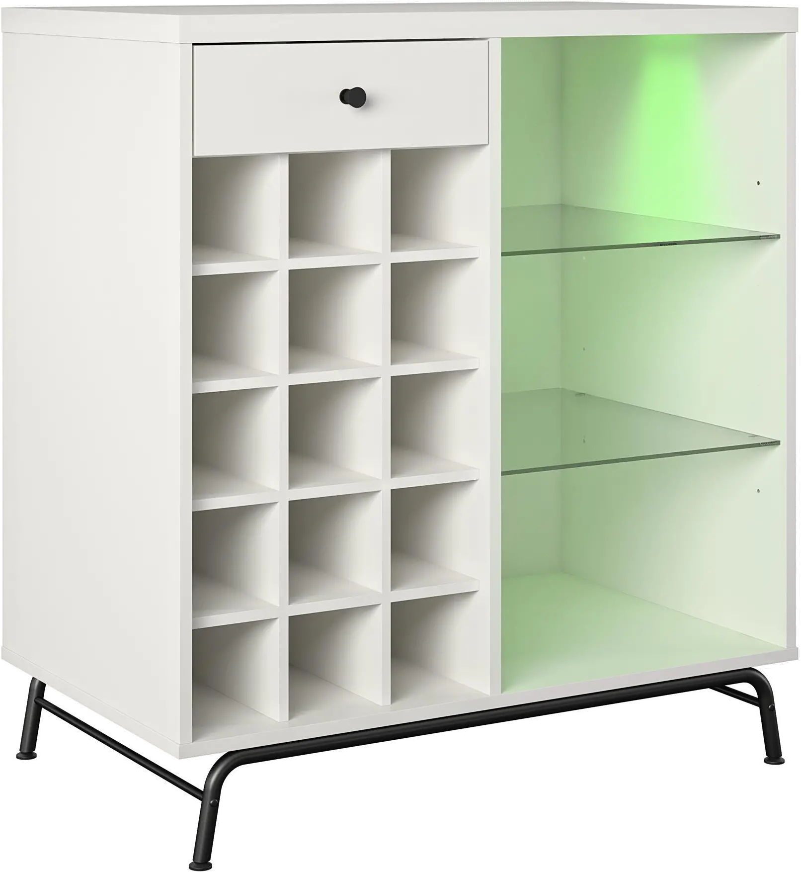 Melbourne White Bar Cabinet-6