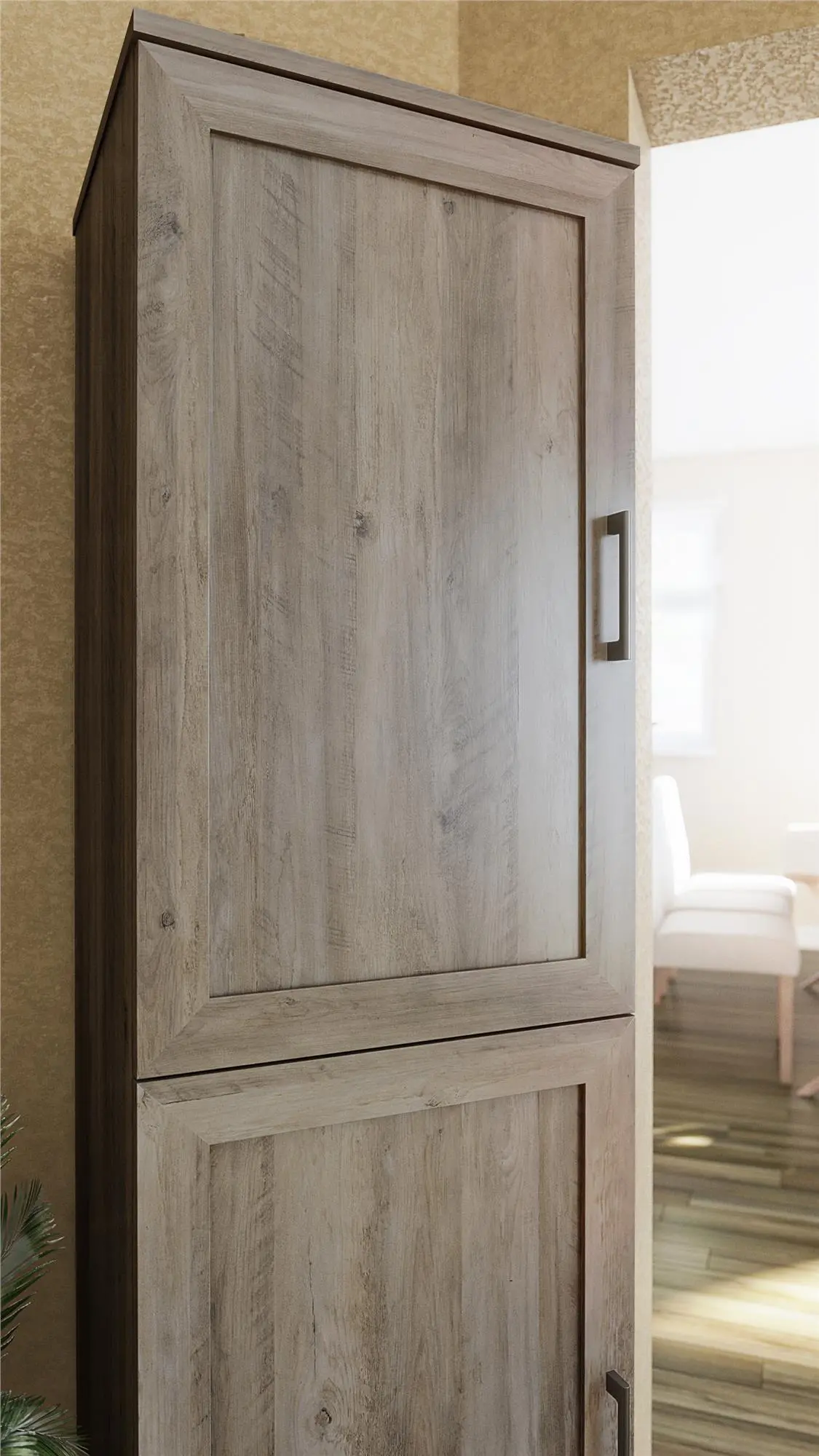 Dwyer Gray Oak 2 Door Kitchen Pantry Cabinet-3