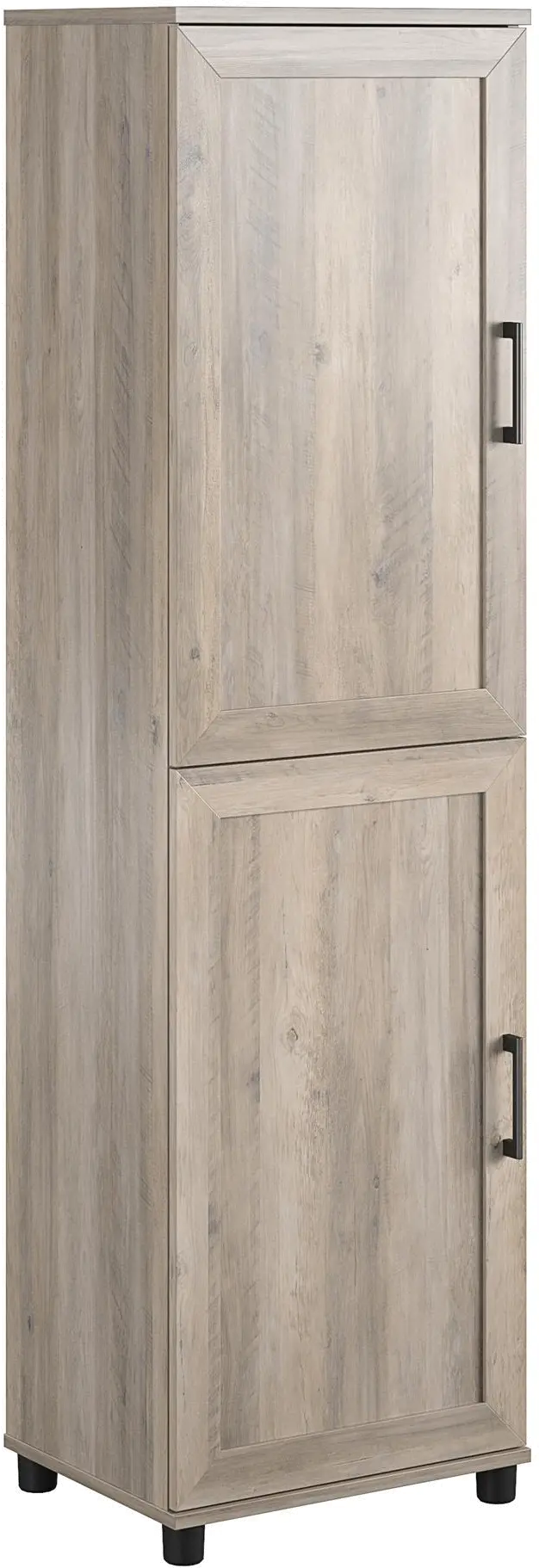 Dwyer Gray Oak 2 Door Kitchen Pantry Cabinet-1