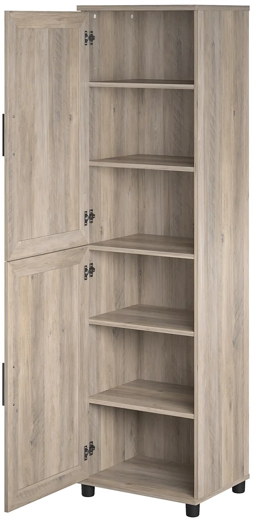 Dwyer Gray Oak 2 Door Kitchen Pantry Cabinet-5
