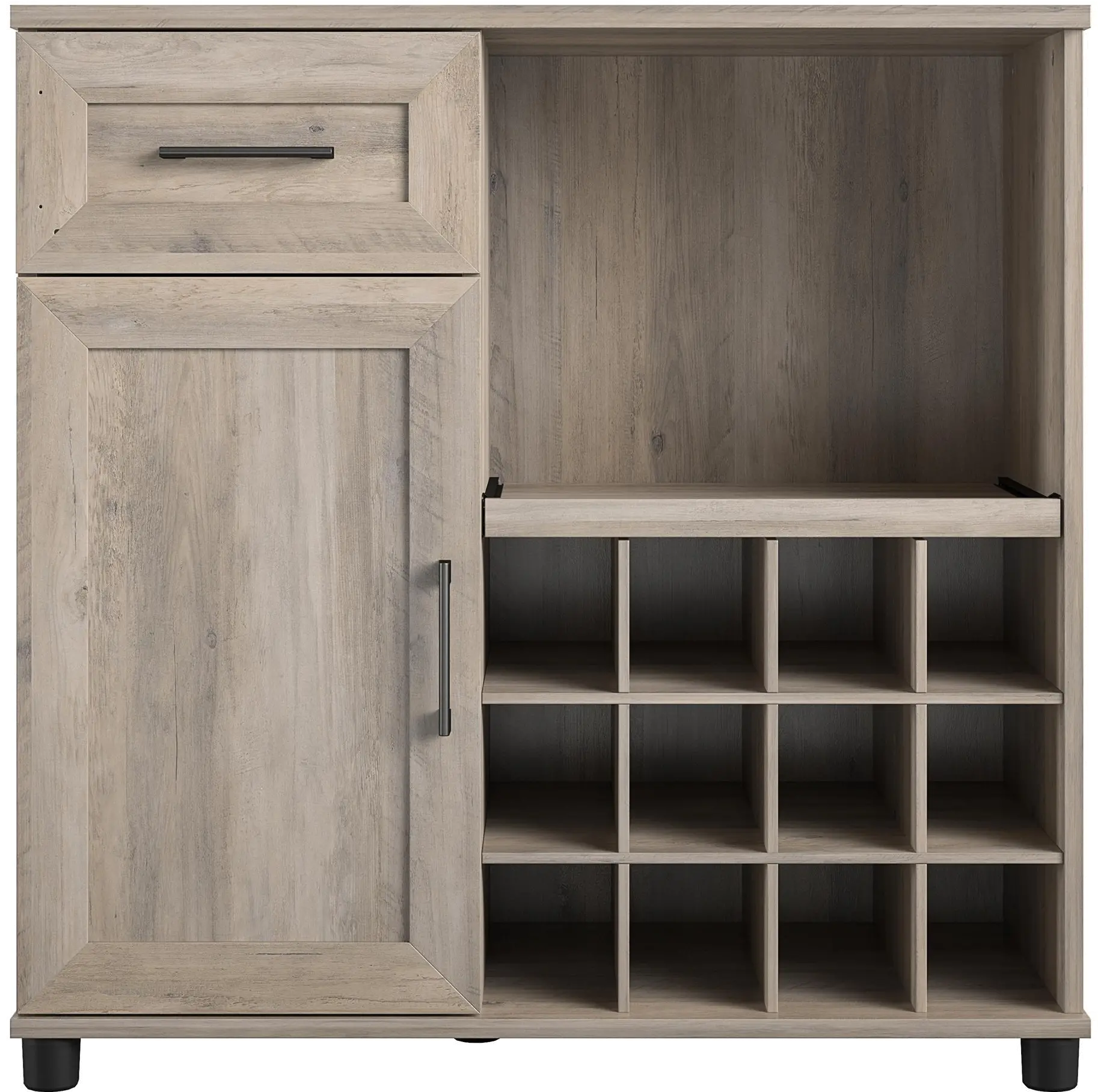 Dwyer Gray Oak Bar Cabinet-4