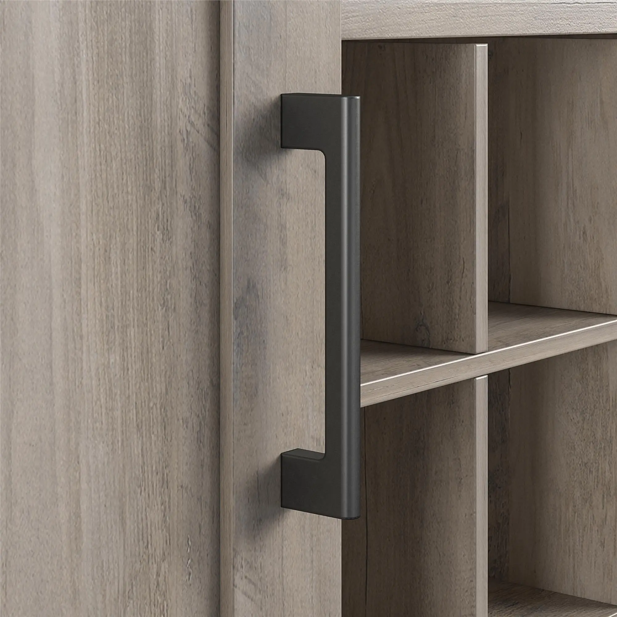 Dwyer Gray Oak Bar Cabinet-6