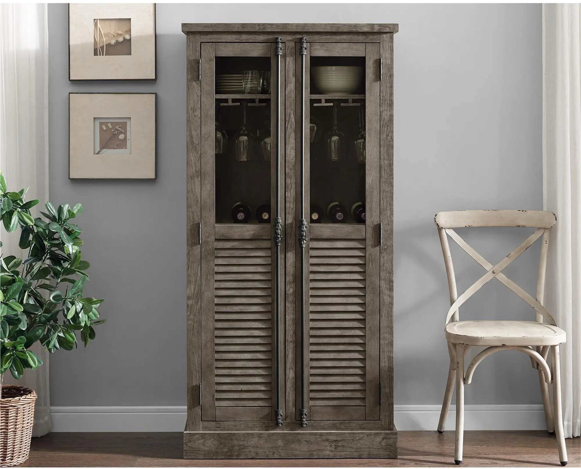 Sienna Park Medium Brown Beverage Cabinet-2