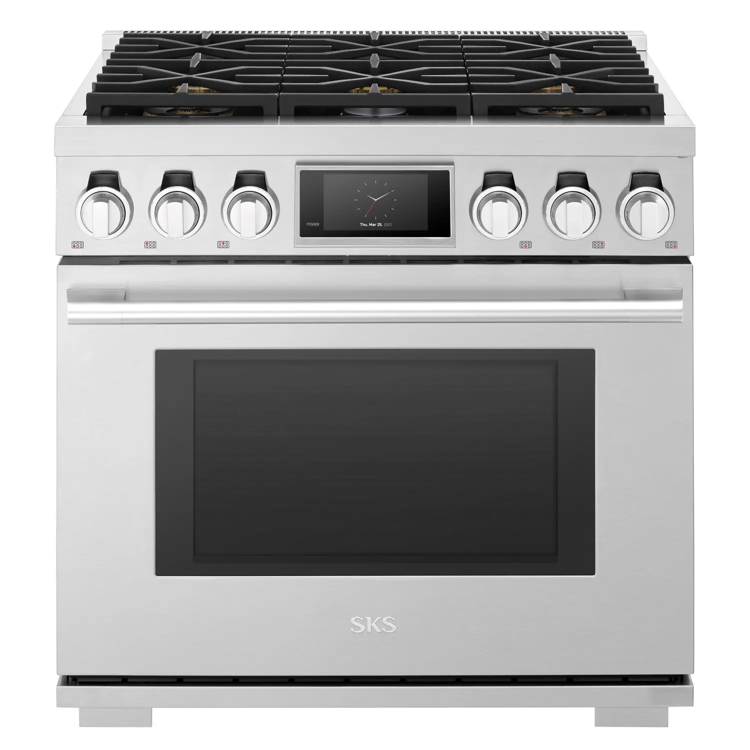 SKSGR360S Signature Kitchen 6.3 cu ft Gas Range - Stainless Steel 36 Inch-1