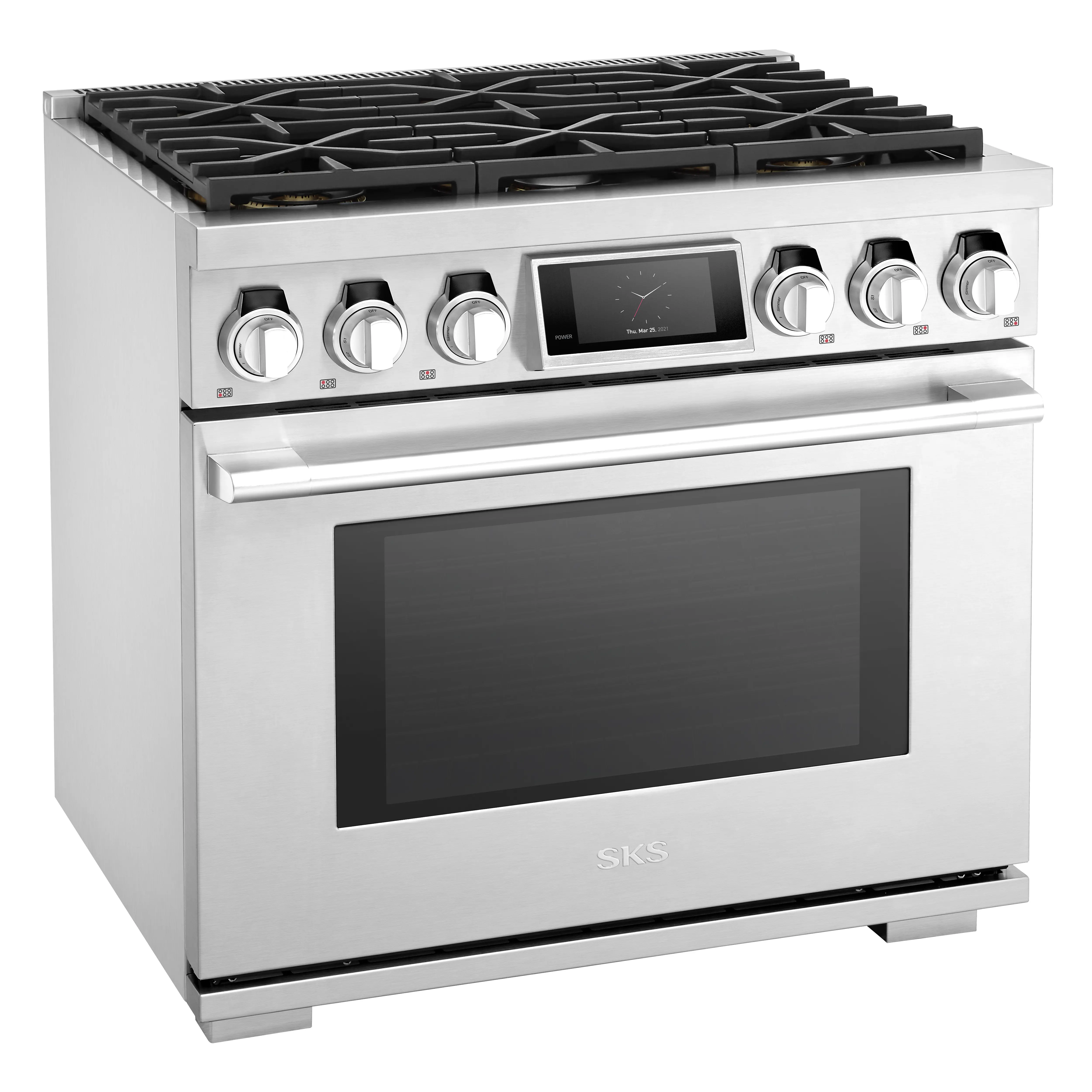 SKSGR360S Signature Kitchen 6.3 cu ft Gas Range - Stainless Steel 36 Inch-3