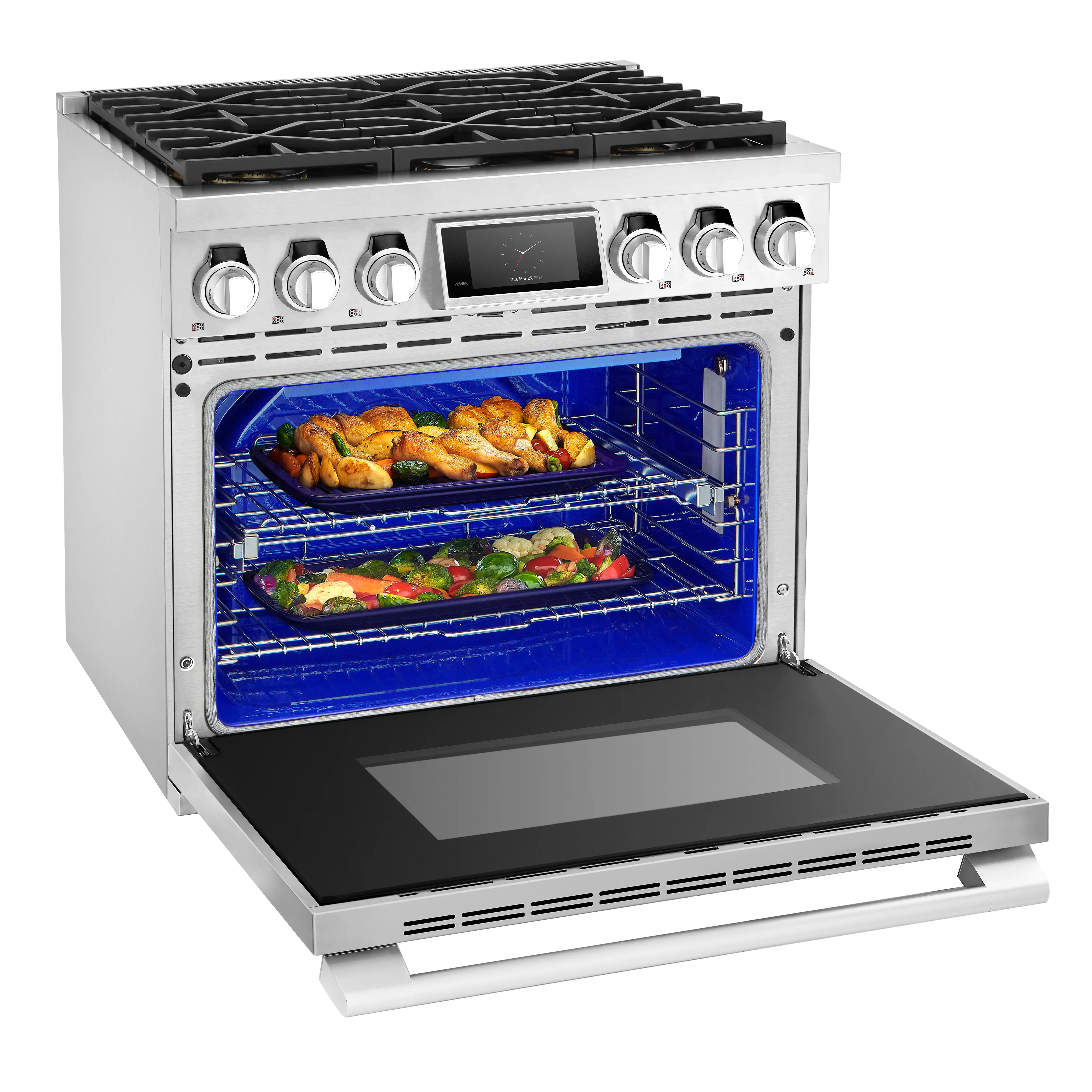SKSGR360S Signature Kitchen 6.3 cu ft Gas Range - Stainless Steel 36 Inch-6