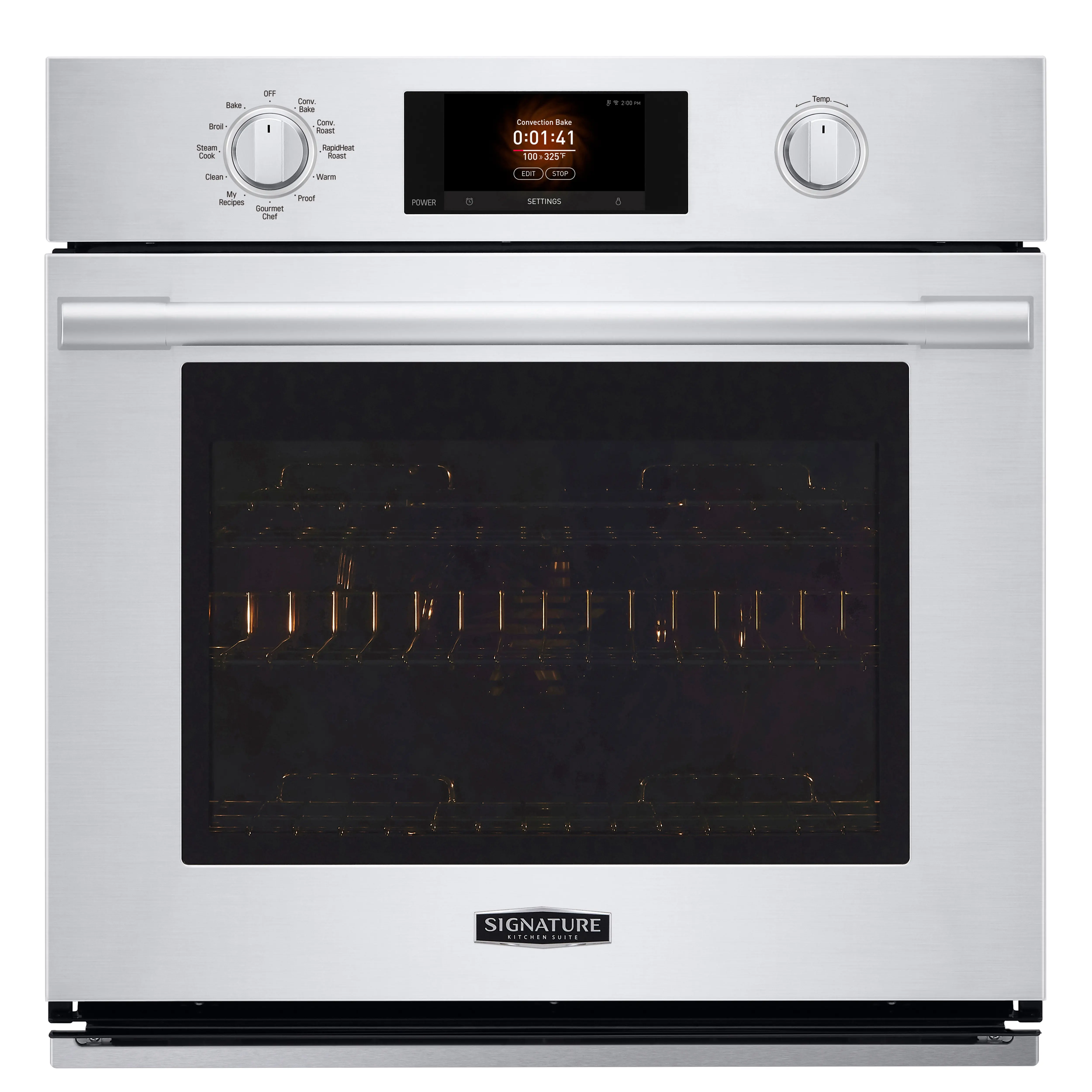 SKSSV3001S SKS 4.7 Cu Ft Single Wall Oven with Steam-Combi - Stainless Steel-1