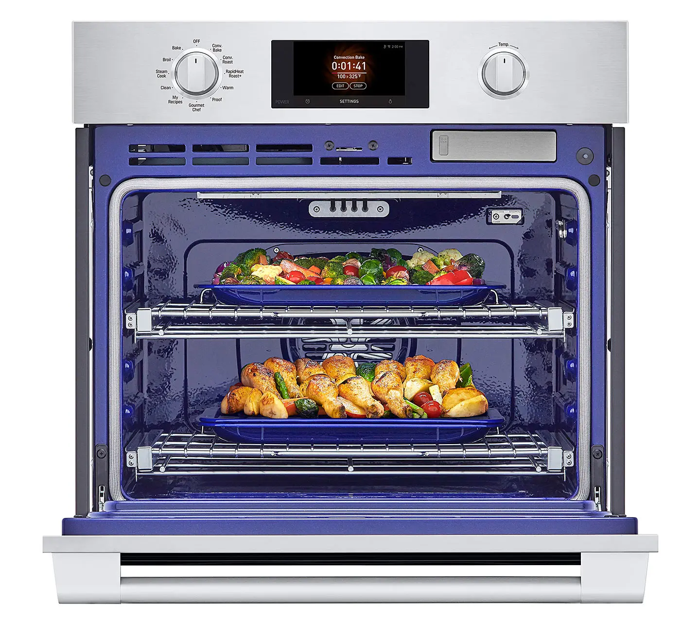 SKSSV3001S SKS 4.7 Cu Ft Single Wall Oven with Steam-Combi - Stainless Steel-4