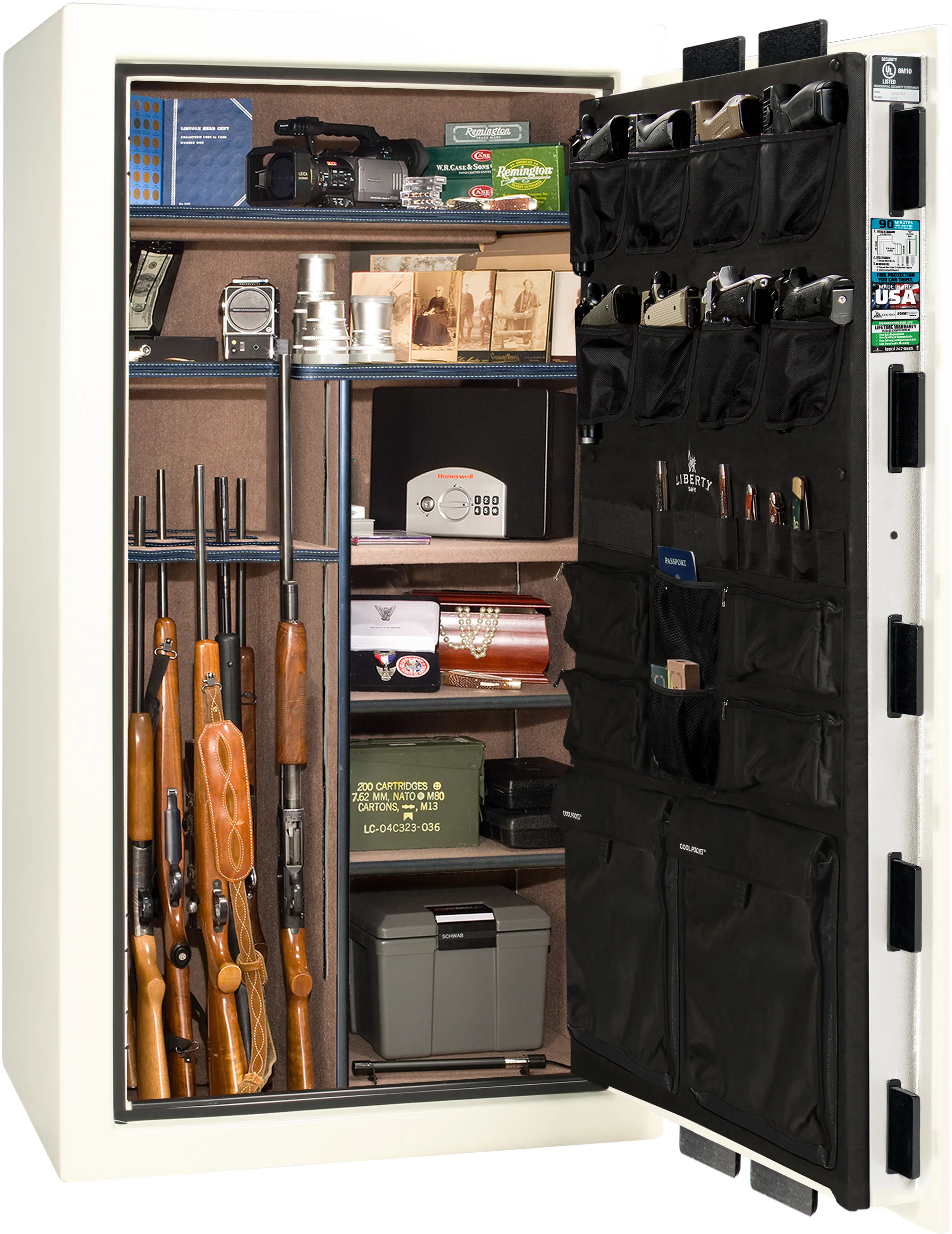 Liberty White Gloss Eagle 44 Gun Safe-2