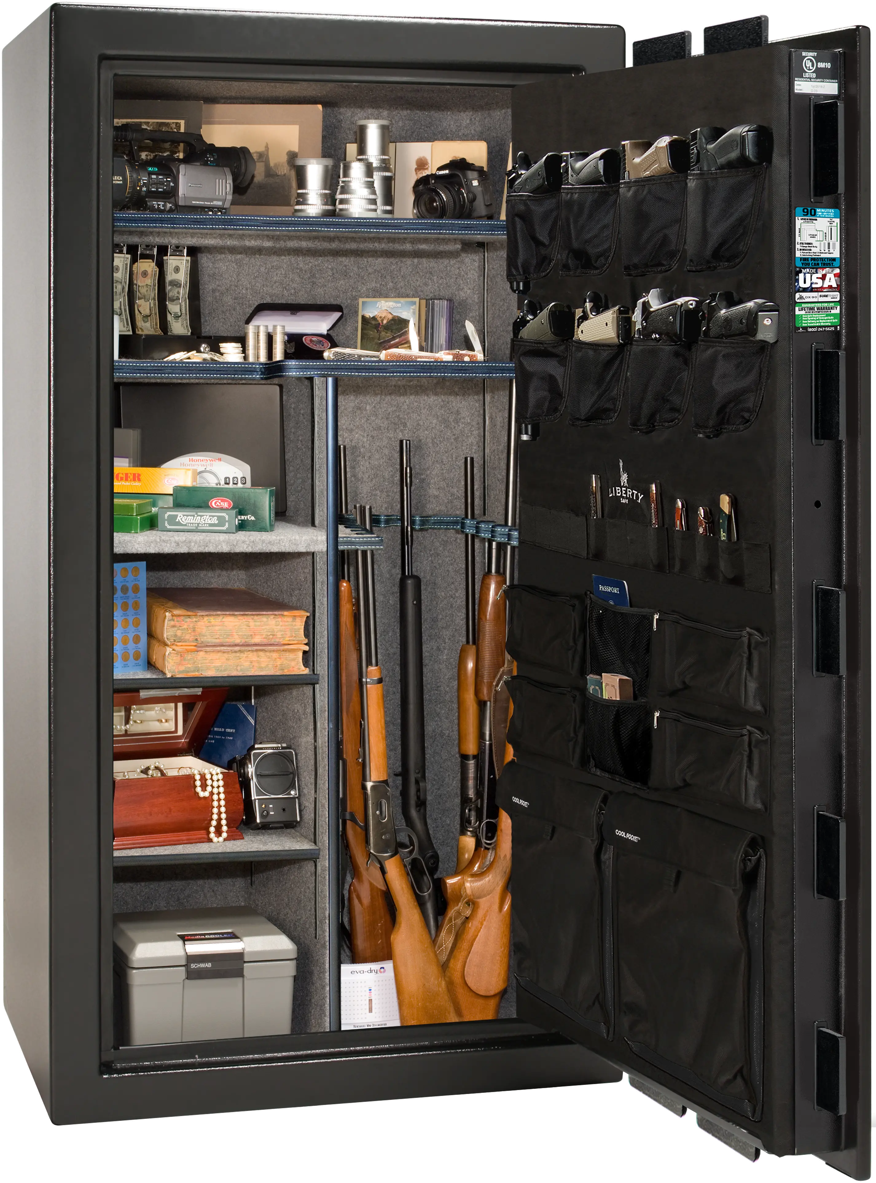 Liberty Black Gloss Eagle 44 Gun Safe-2